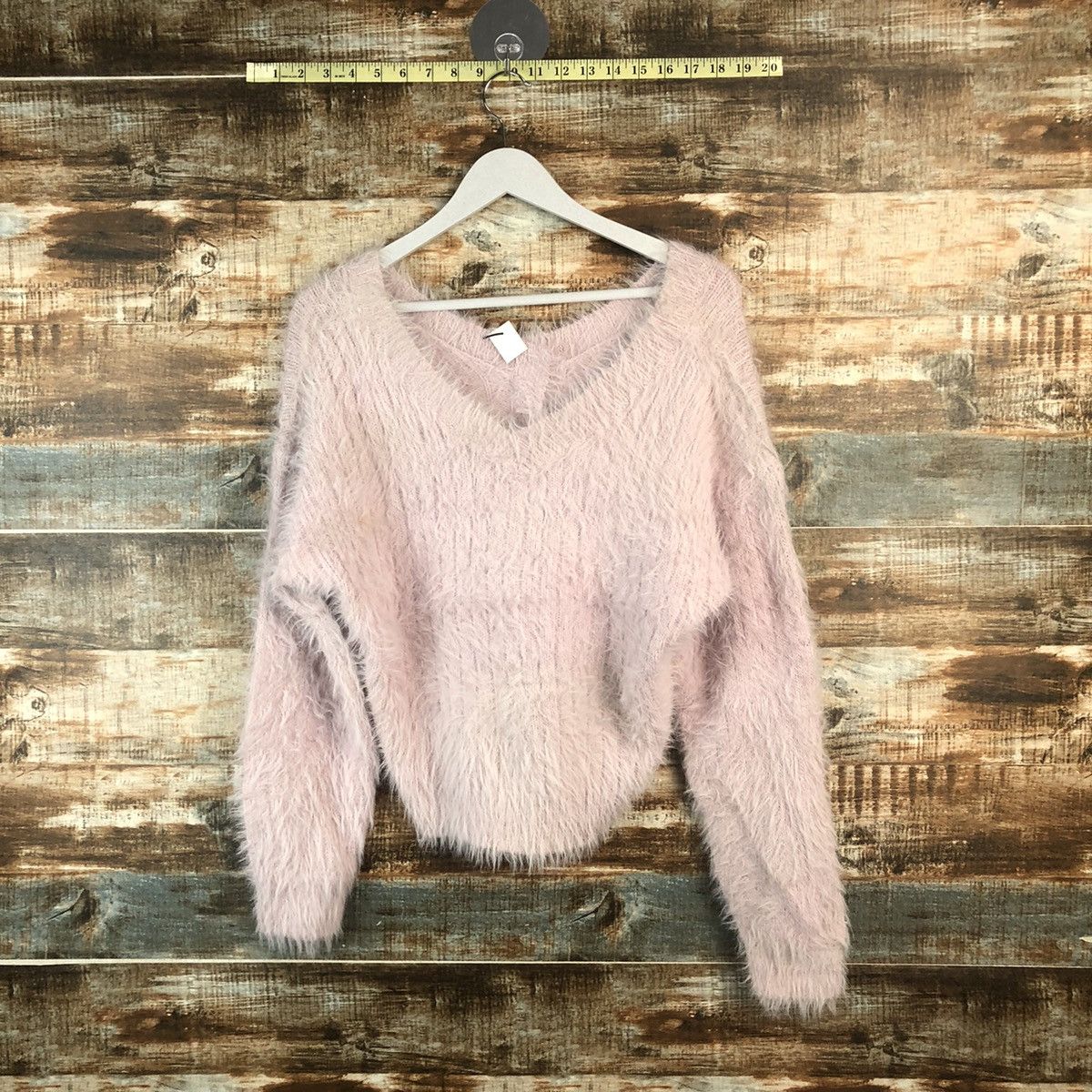 Japanese Brand DL Ingni Pink Mohair shaggy fur Knitwear #C396 Size M / US 6-8 / IT 42-44 - 1 Thumbnail