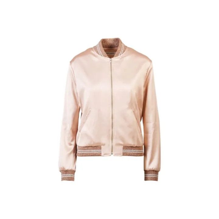 Saint Laurent Paris Saint Laurent Pink Striped Baseball Jacket 0079 Size S / US 4 / IT 40 - 1 Thumbnail