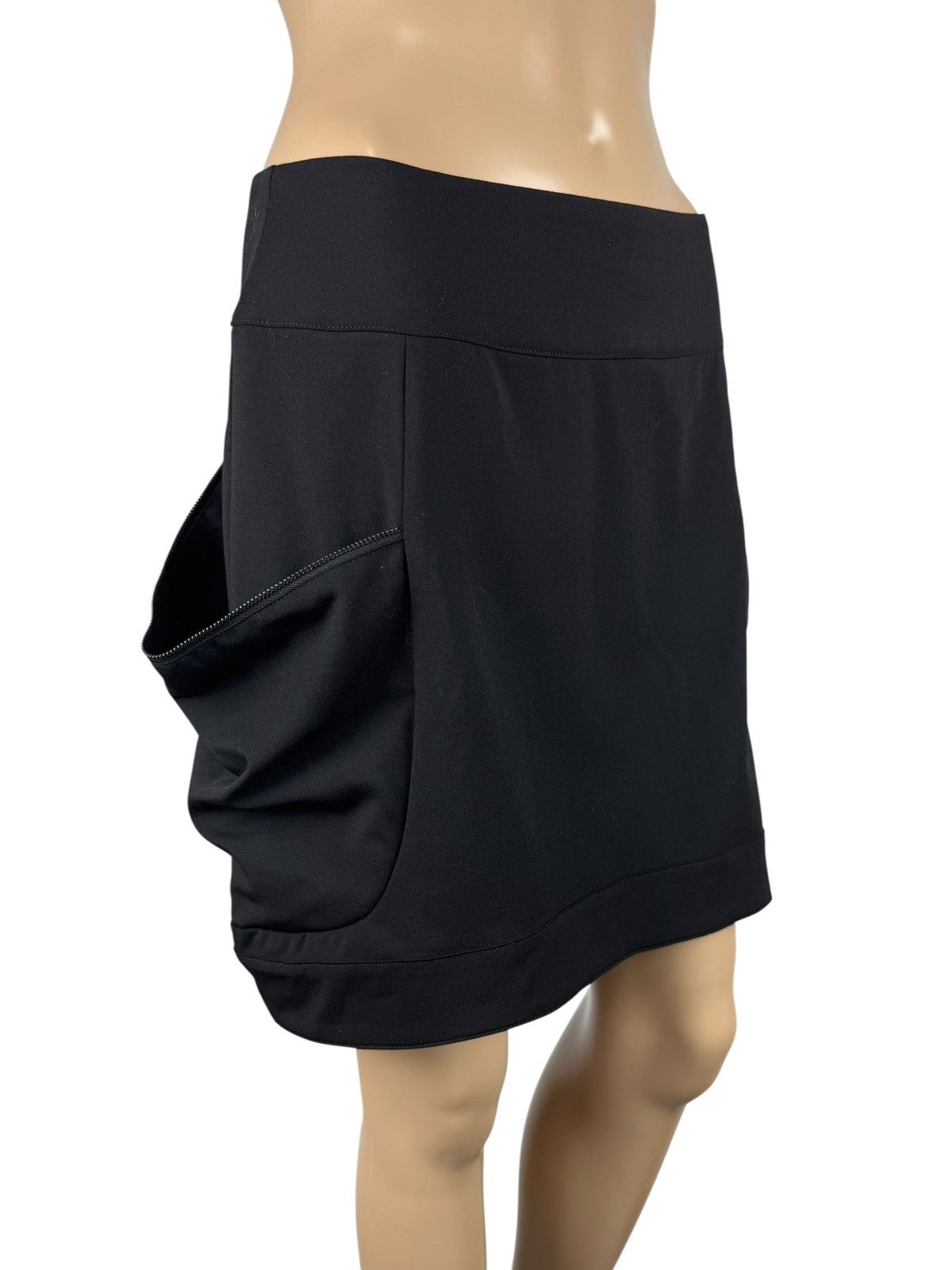 Sarah Pacini Sarah Pacini Wool Mini Skirt Draped Avant Garde size 0 Size 26" / US 2 / IT 38 - 3 Thumbnail