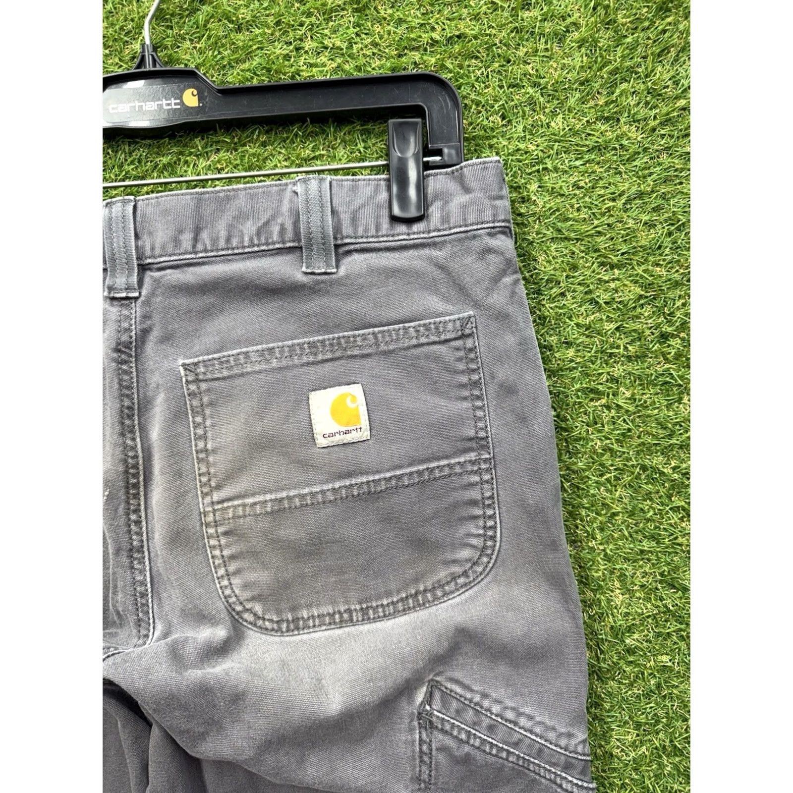 Carhartt Carhartt Work Pants Mens 34x34 Carpenter Canvas Flat Relaxed Fit Rugged Flex Carhartt Rugged Flex Logo 34x34 Gray Mens Pants Size US 34 / EU 50 - 3 Thumbnail