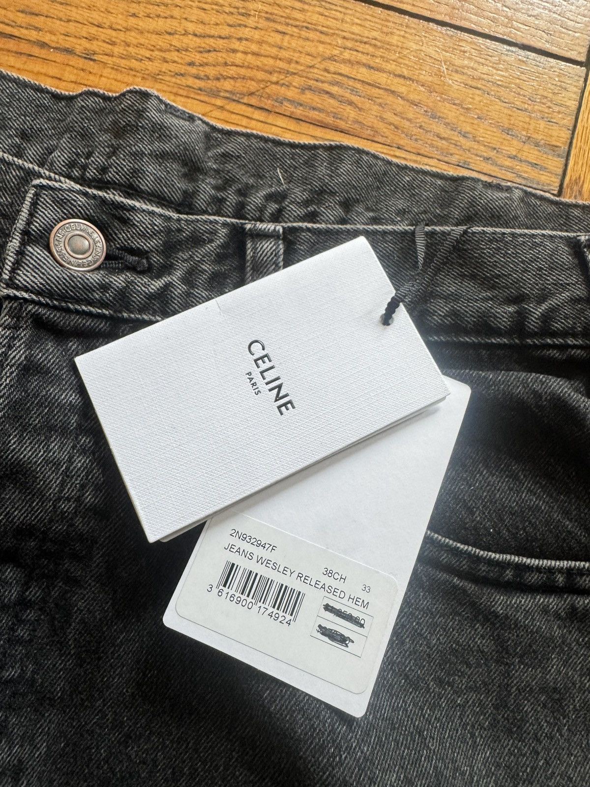 Celine Celine Wesley Jeans Black - Hedi Slimane Size US 33 - 3 Thumbnail