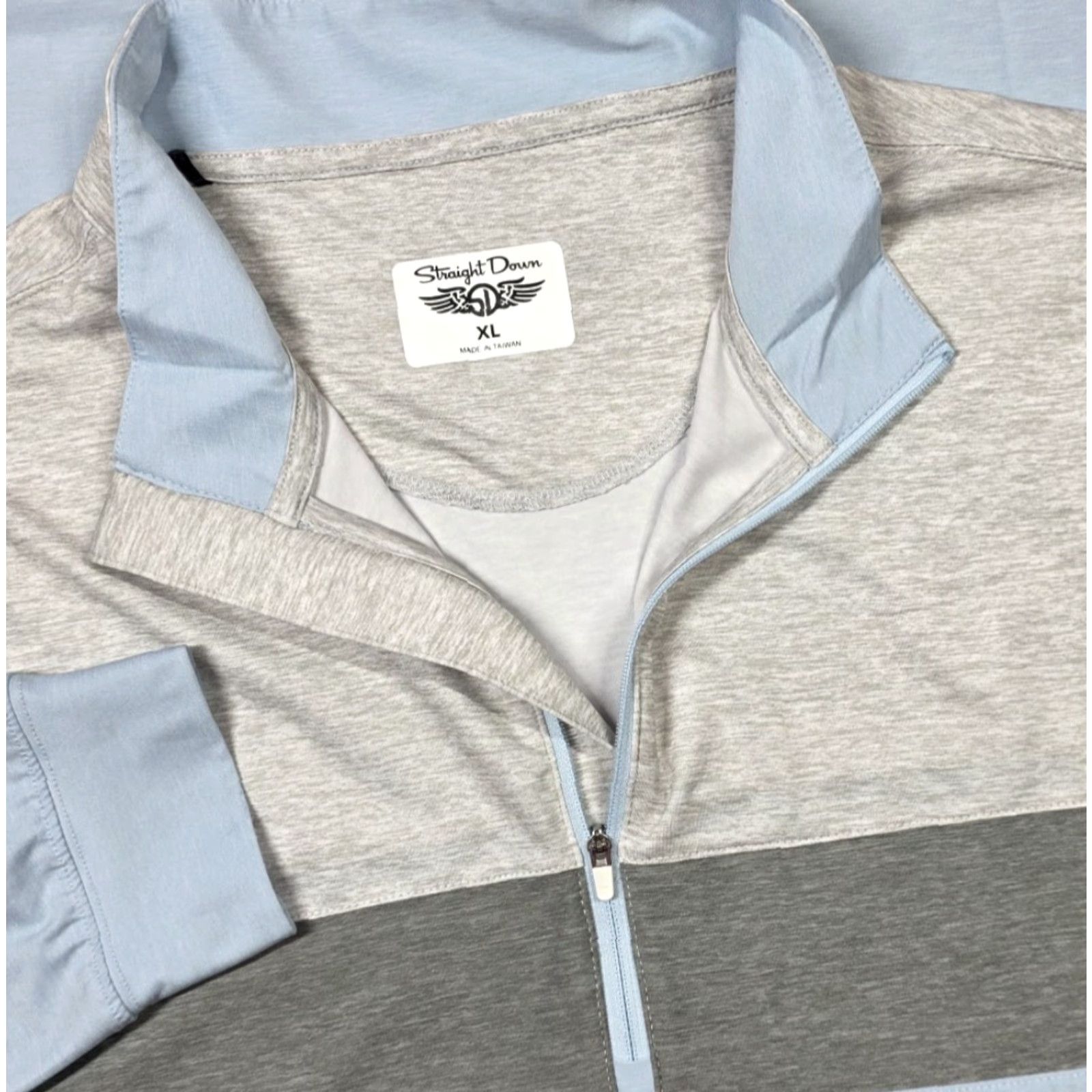 Vintage Straight Down Horizon Mens XL Grey Blue 1/4 Zip Pullover Golf Lightweight Shirt Size US XL / EU 56 / 4 - 2 Thumbnail