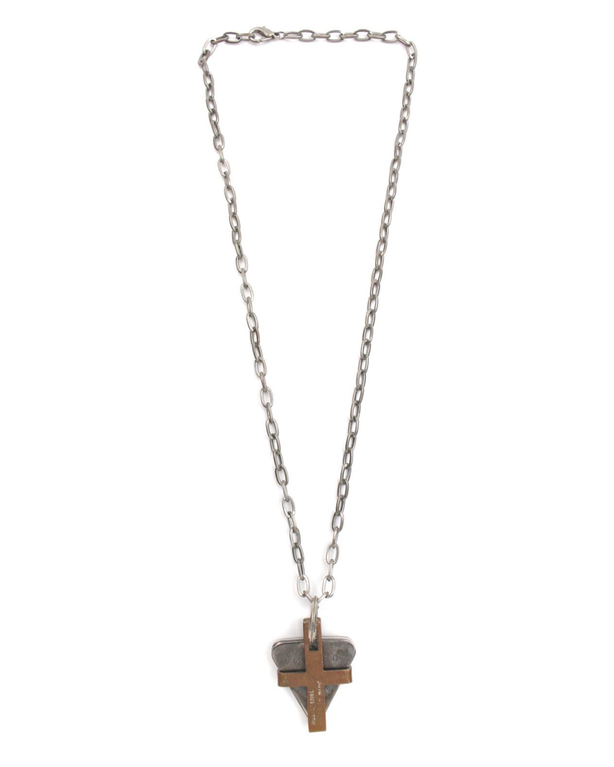 If Six Was Nine 2000S JAPANESE MADE INDUSTRIAL CROSS & SHIELD CHARM NECKLACE Size ONE SIZE - 2 Thumbnail