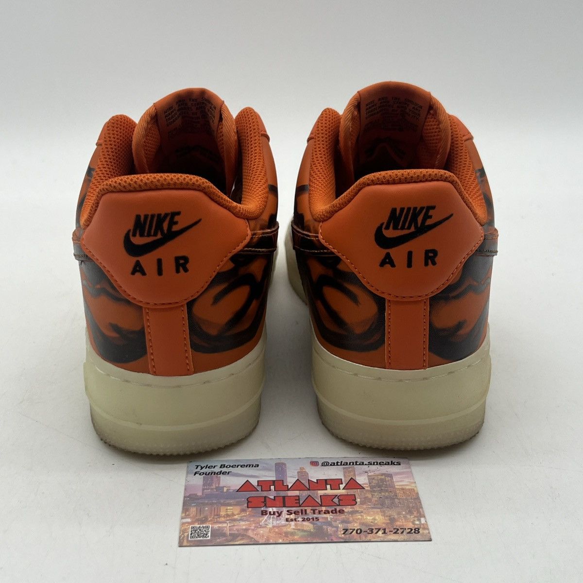 Nike Air Force 1 low Orange skeleton Size US 8 / EU 41 - 3 Thumbnail