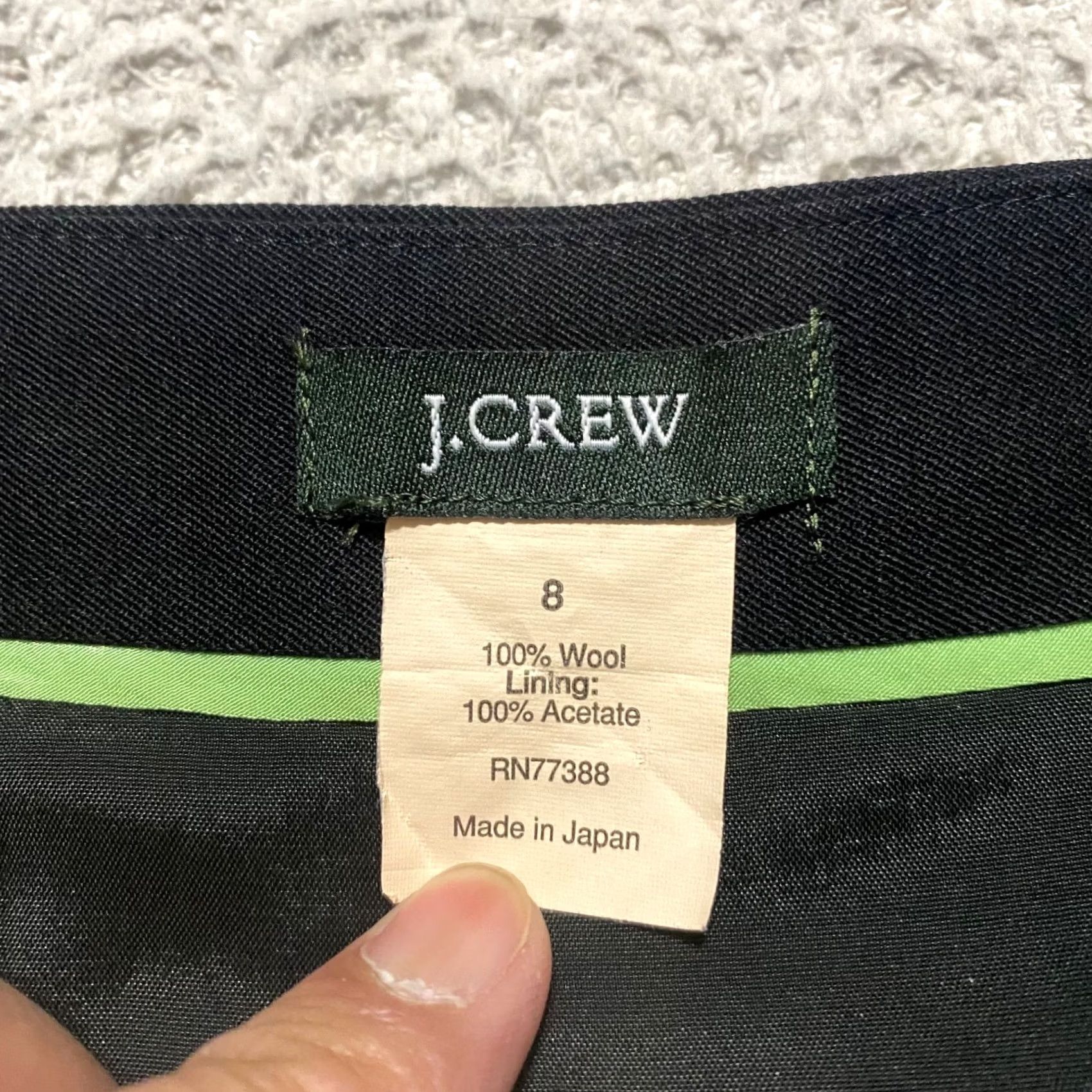 J.Crew J. Crew Skirt 8 Wool Black Pencil Straight Lined Knee Length 100% Wool Women's Black 8 Skirt Size 30" / US 8 / IT 44 - 3 Thumbnail