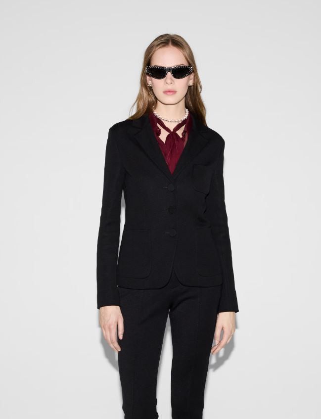 Gucci o1loc1c0226 820752 Cotton Jersey Jacket in Black Size XS / US 0-2 / IT 36-38 - 3 Thumbnail