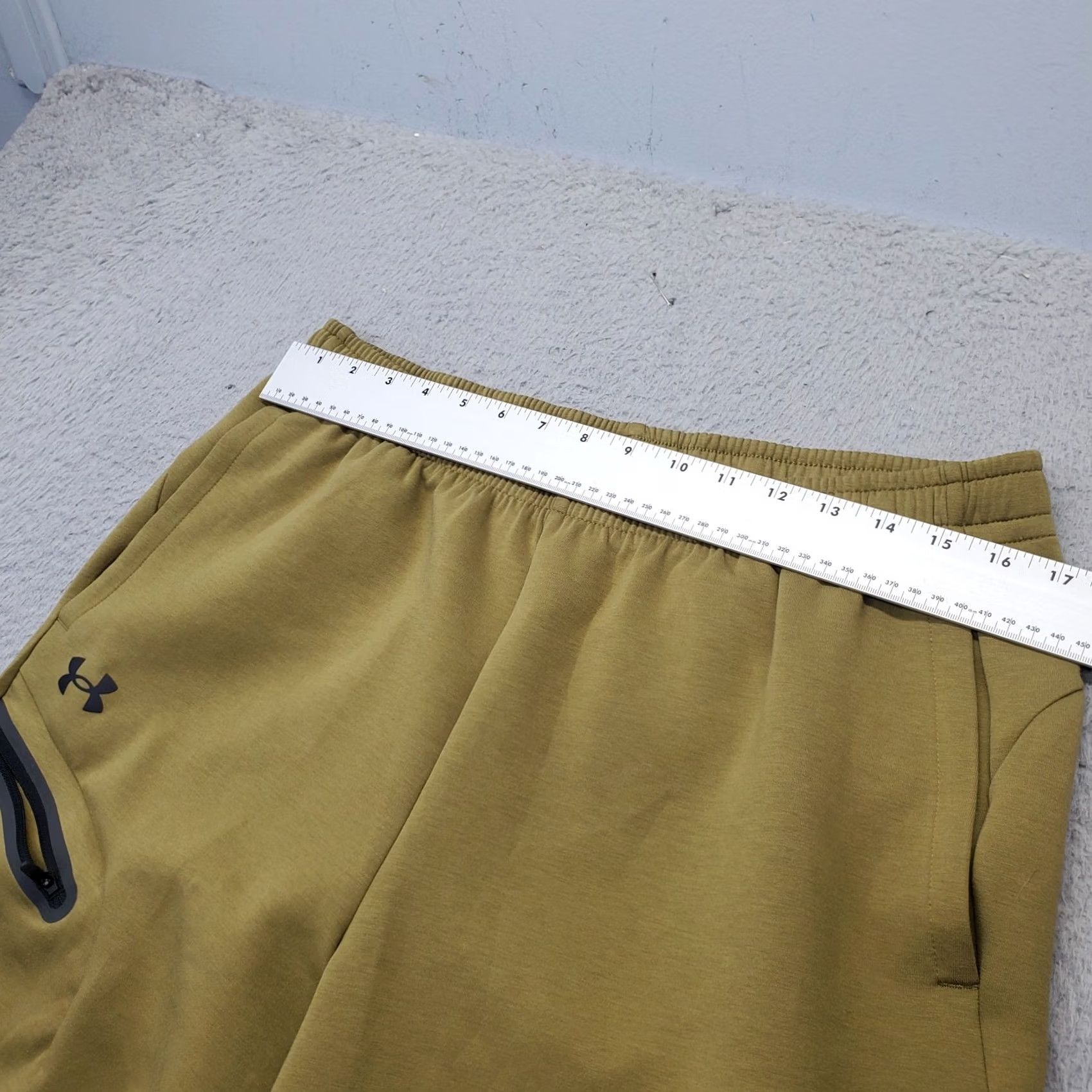 Under Armour Under Armour Unstoppable Fleece Shorts Mens L Green Elastic Waist 1379809 Size US 33 - 3 Thumbnail