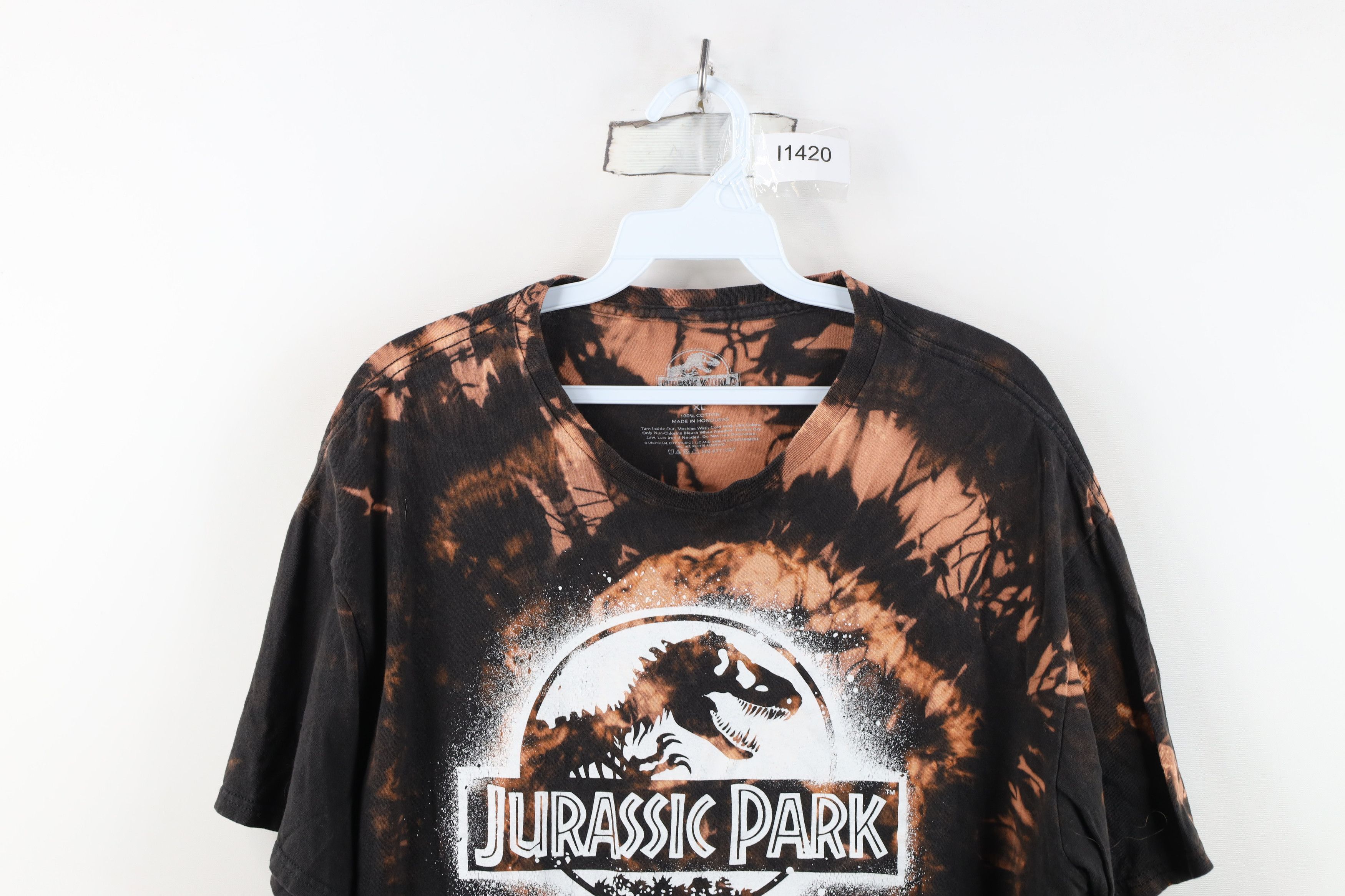 Vintage Y2K Jurassic Park Spell Out Acid Wash Short Sleeve T-Shirt Size US XL / EU 56 / 4 - 2 Thumbnail