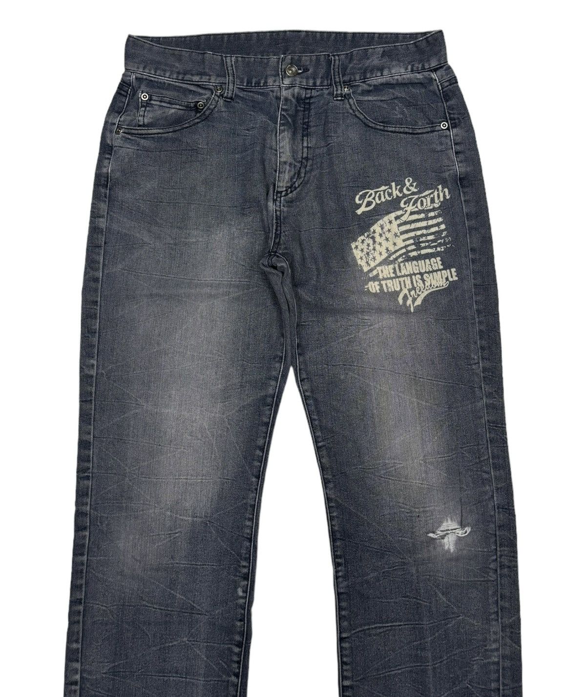 Japanese Brand BACK & FORTH NICE DESIGN SOFT DENIM JEANS Size US 30 / EU 46 - 5 Thumbnail