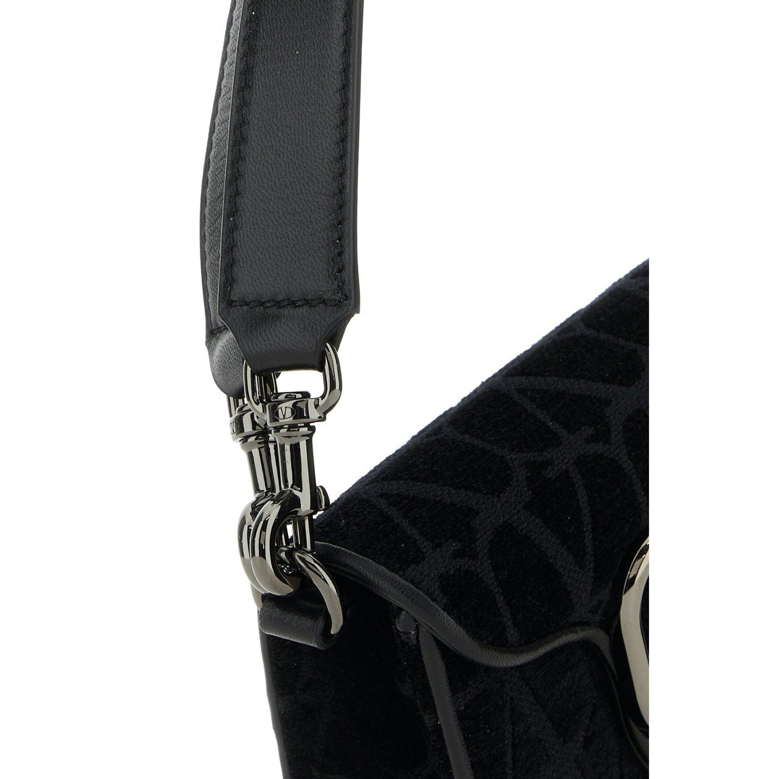 Valentino VALENTINO GARAVANI Mini Toile Iconographe Loco Black Leather Size ONE SIZE - 4 Thumbnail