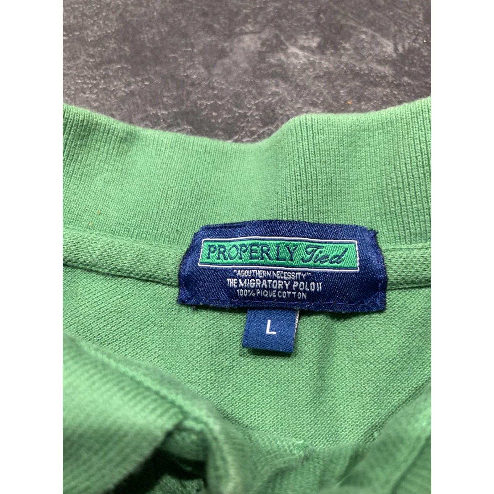 Vintage Polo Golf Green Large Mens Tie Front Polo Shirt Size US L / EU 52-54 / 3 - 6 Thumbnail