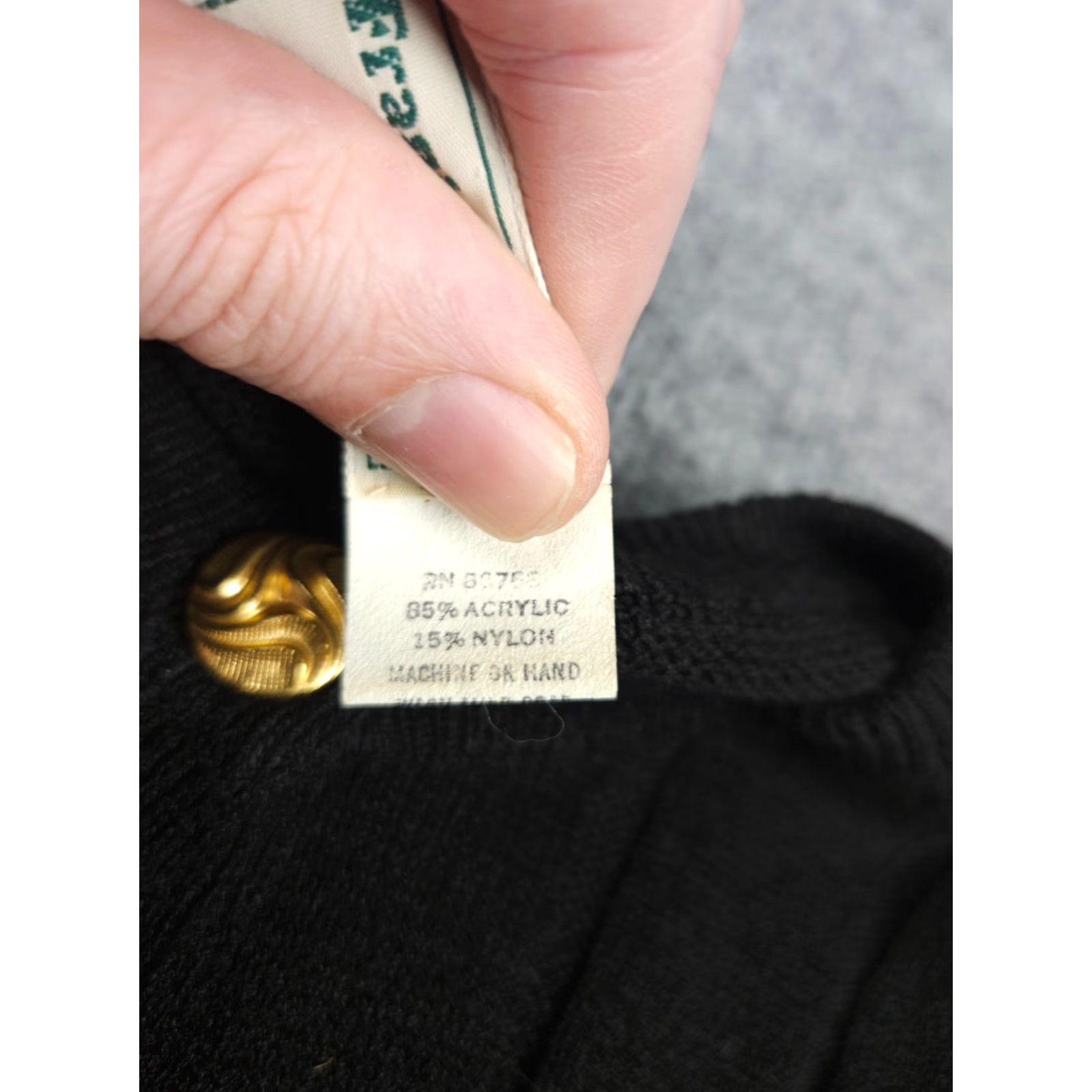 Vintage VINTAGE Frankie Welch Jacket Women Cardigan Black 8 Buttons WOW Overcoat Wool/Acrylic Blend Buttoned Size M / US 6-8 / IT 42-44 - 7 Thumbnail