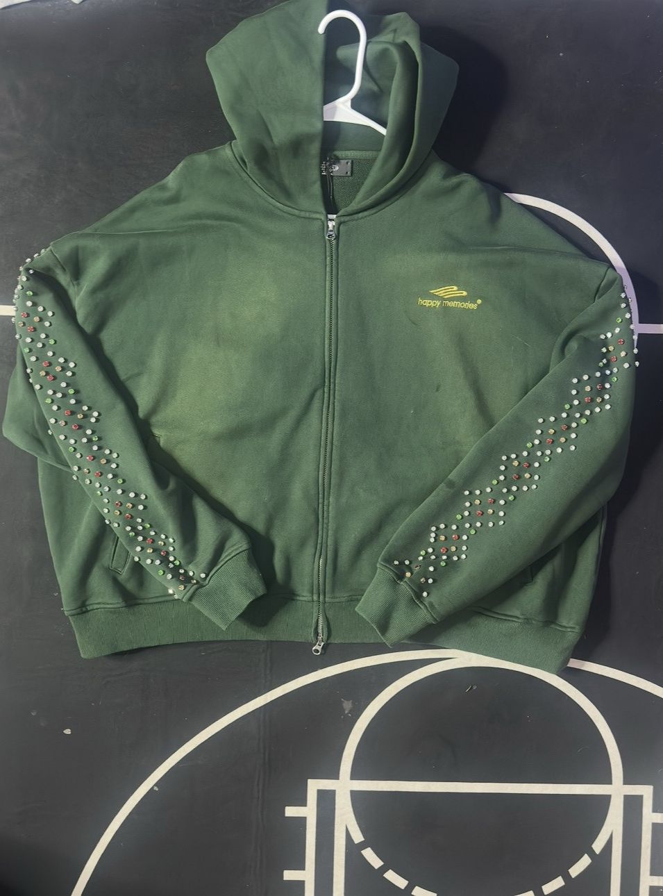 HMDD Hmdd Green Crystal Zip Up Hoodie Size US L / EU 52-54 / 3 - 1 Thumbnail