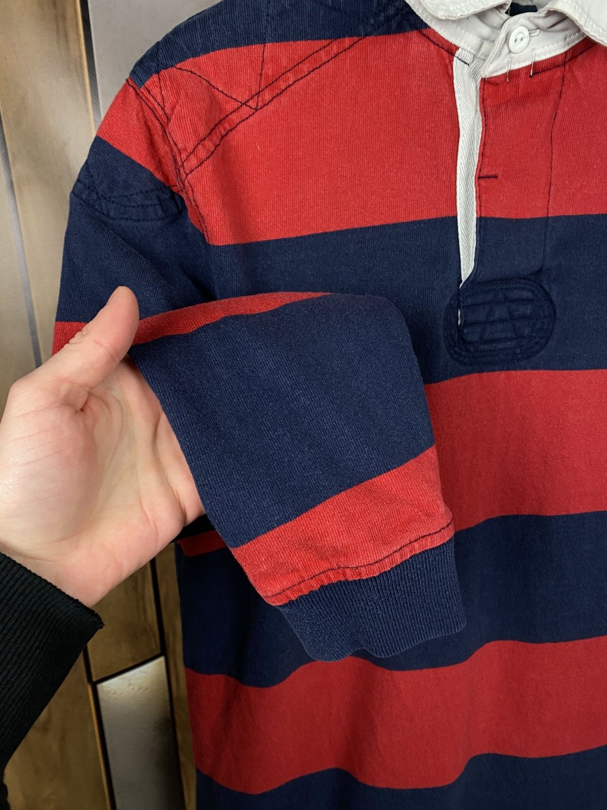 Polo Ralph Lauren 🎠Vintage 90s Sweatshirt Rugby Polo Ralph Lauren Striped Tee🎠 Size US M / EU 48-50 / 2 - 3 Thumbnail