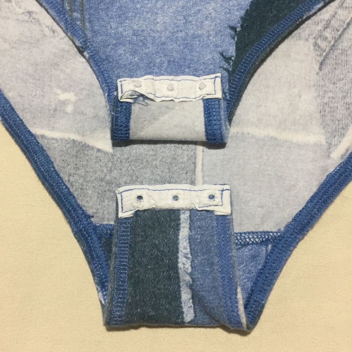 Moschino Moschino Blue Denim Print Swimsuit Size M / US 6-8 / IT 42-44 - 2 Thumbnail