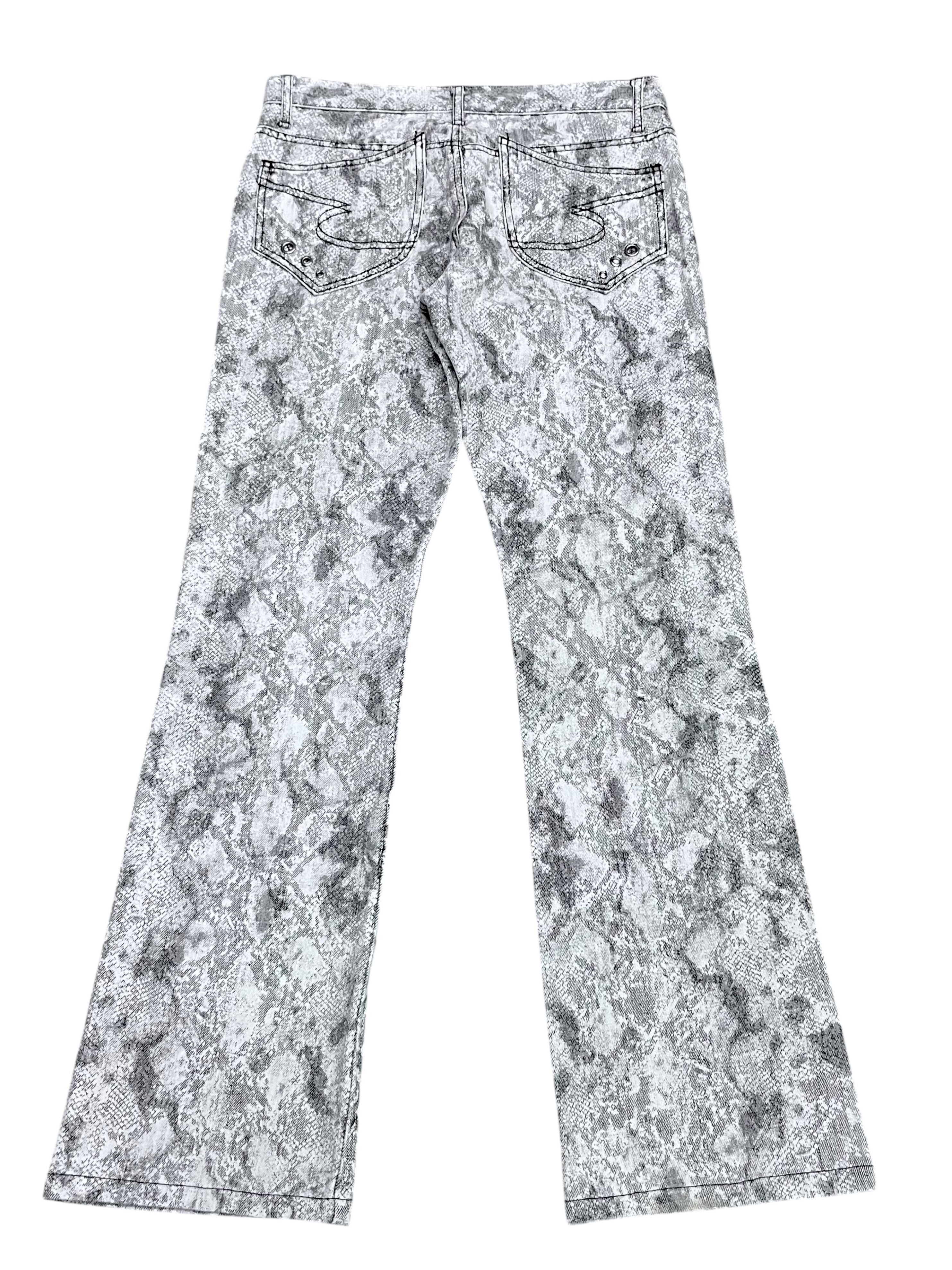 semanticdesign Vintage Semantic Design Snake Skin Flare Jeans Rare Asia M Size US 27 - 2 Thumbnail