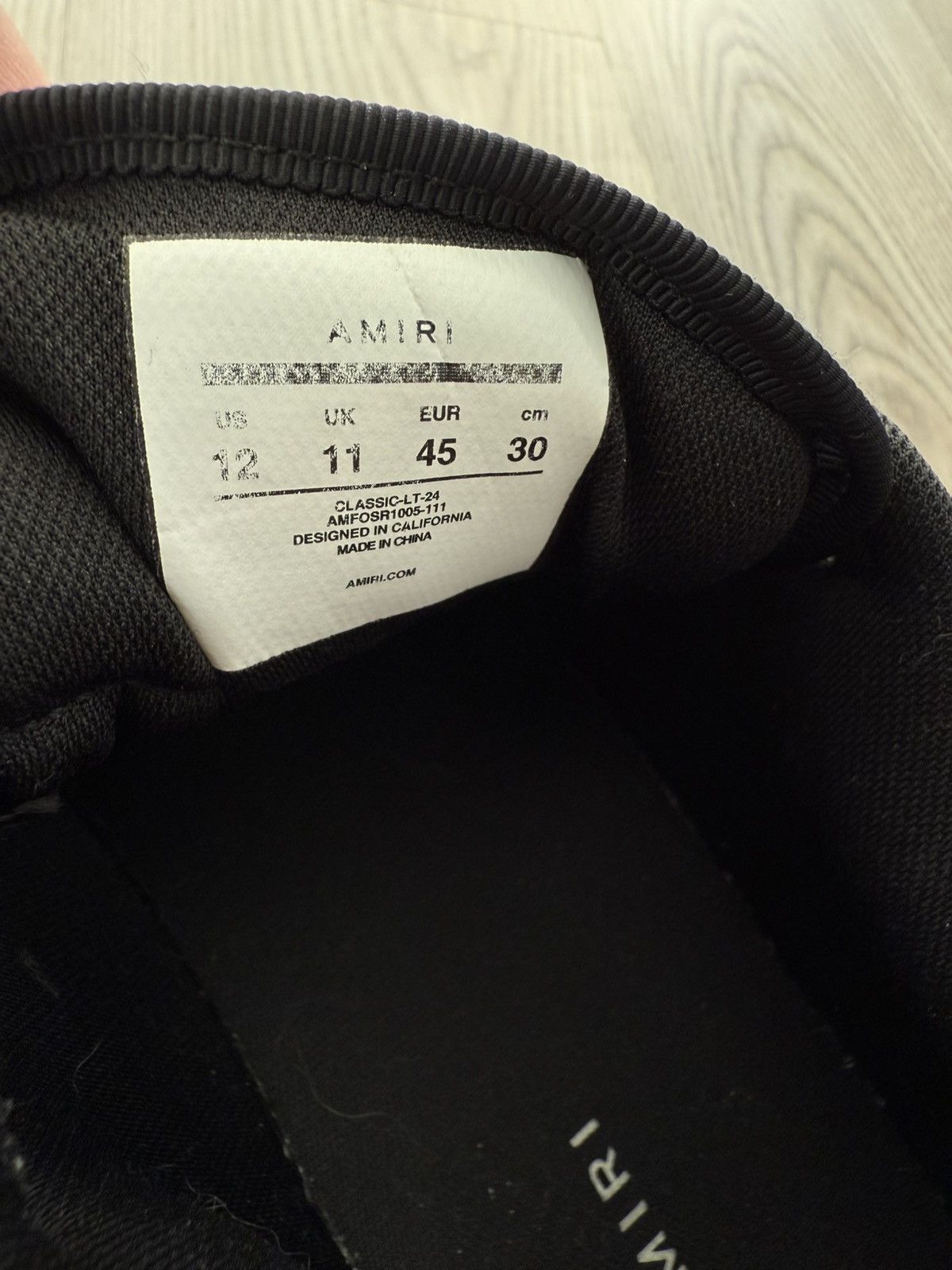 Amiri Amiri White & Black Classic Low Sneakers Size US 12 / EU 45 - 10 Thumbnail