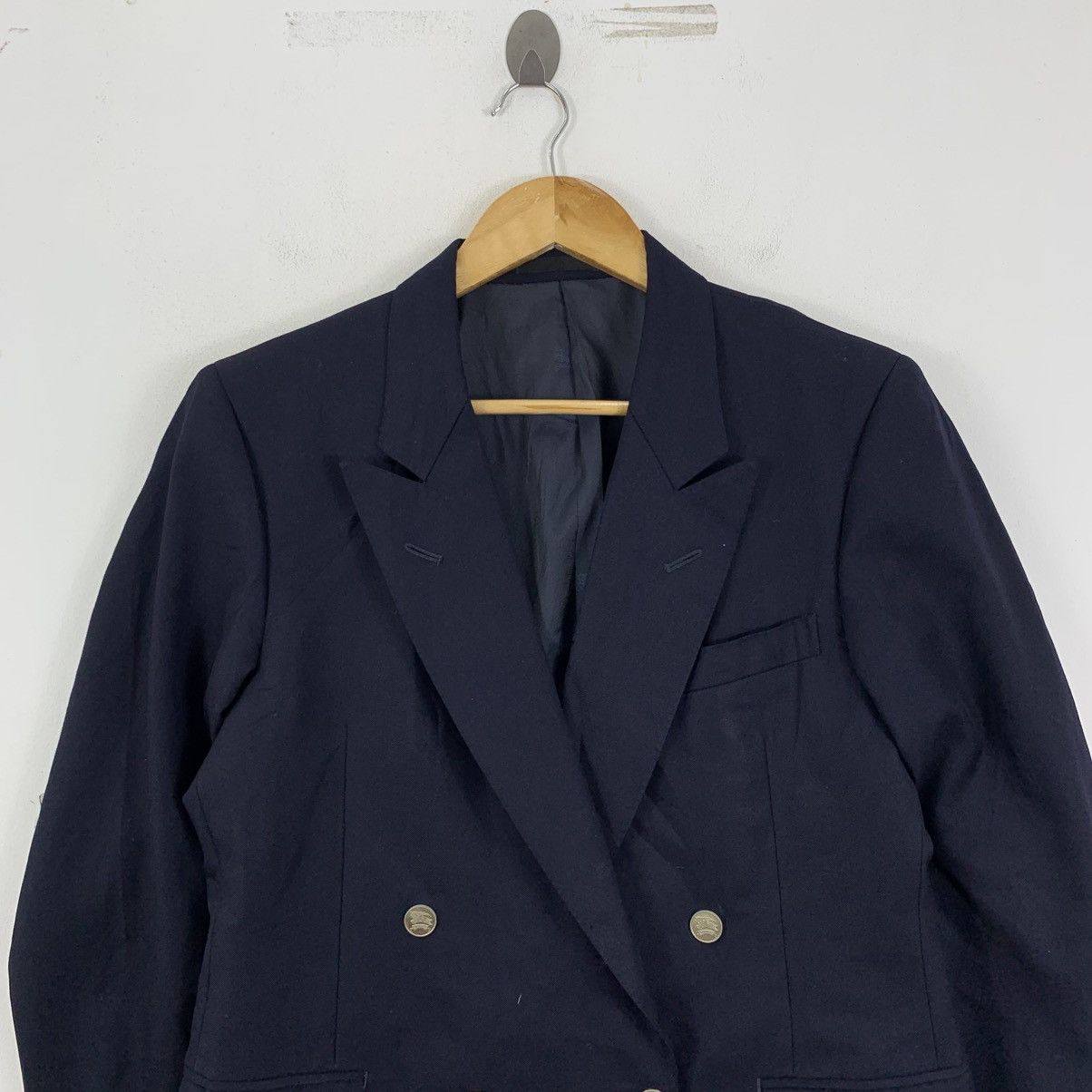 Burberry Vintage 90s BURBERRYS LONDON Tasmania Wool Plain Wool Coat Size US M / EU 48-50 / 2 - 3 Thumbnail