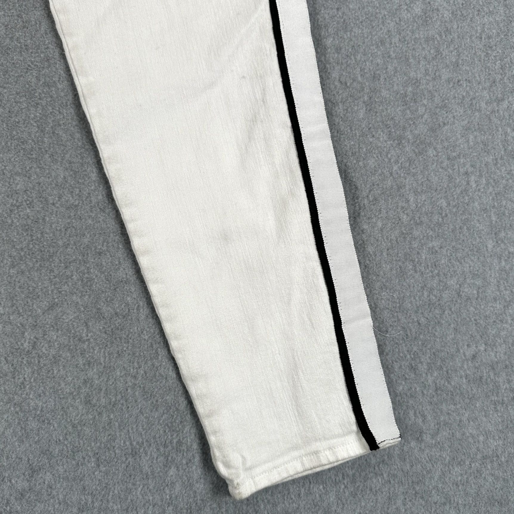 Veronica Beard Veronica Beard Jeans Womens 32/14 White Side Stripe Skinny High Rise Denim Tailored Stretch Pockets USA Size 24" / US 00 / IT 34 - 7 Thumbnail