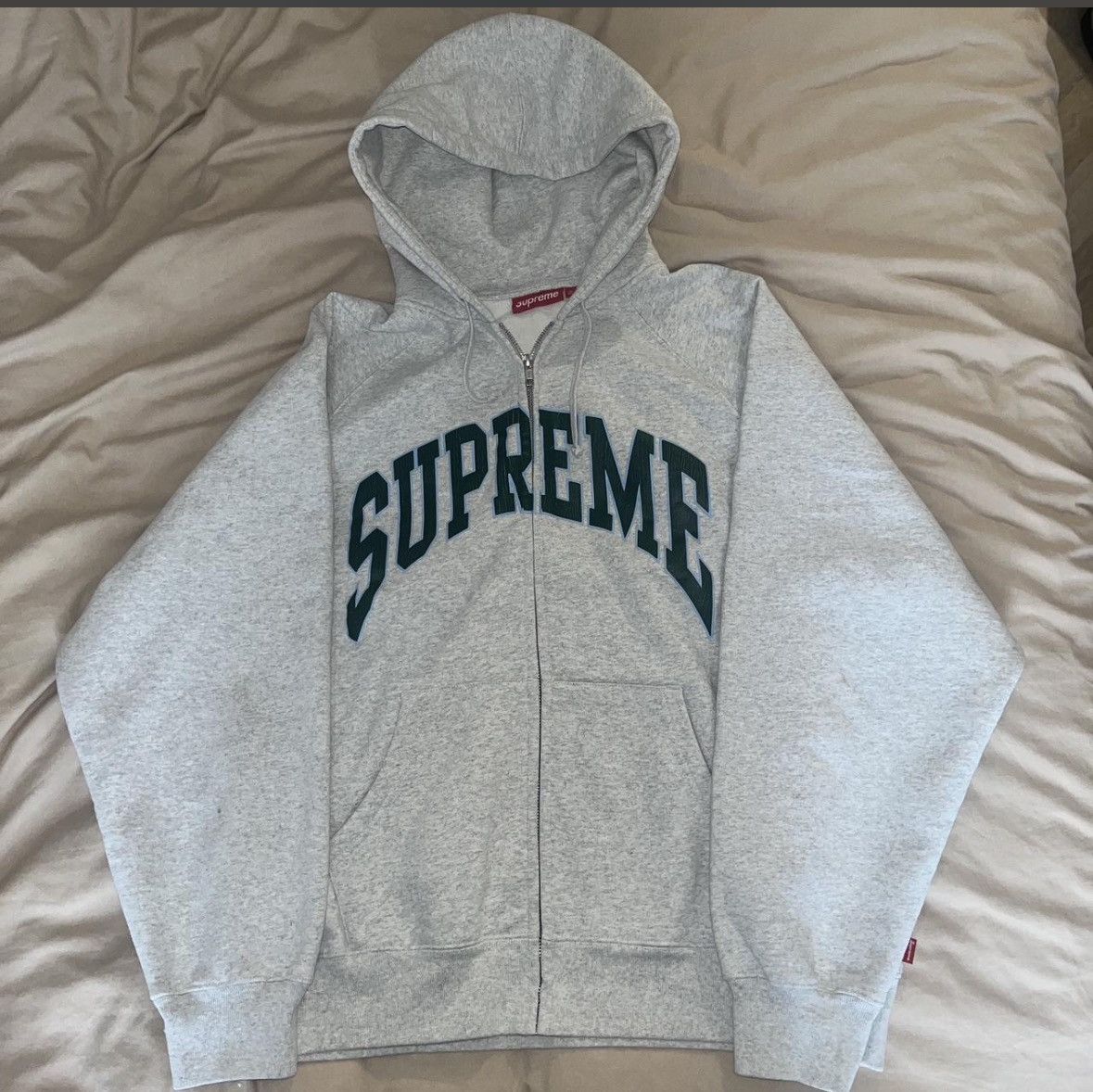 Supreme Supreme Cracked Raglan Zip Up Hoodie | Grailed