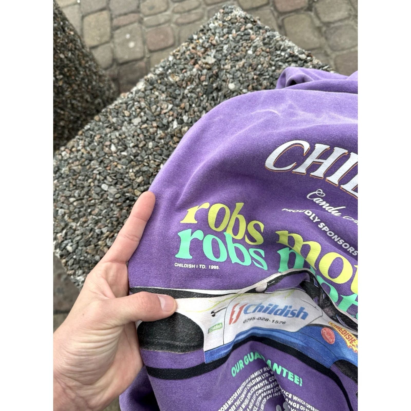 Vintage VINTAGE Childish Racing 1995 Robs Motors Purple Hoodie Mens M Purple Racer USA Streetwear Oversized Pullover Cotton Shirt Hoodie Size US M / EU 48-50 / 2 - 4 Thumbnail