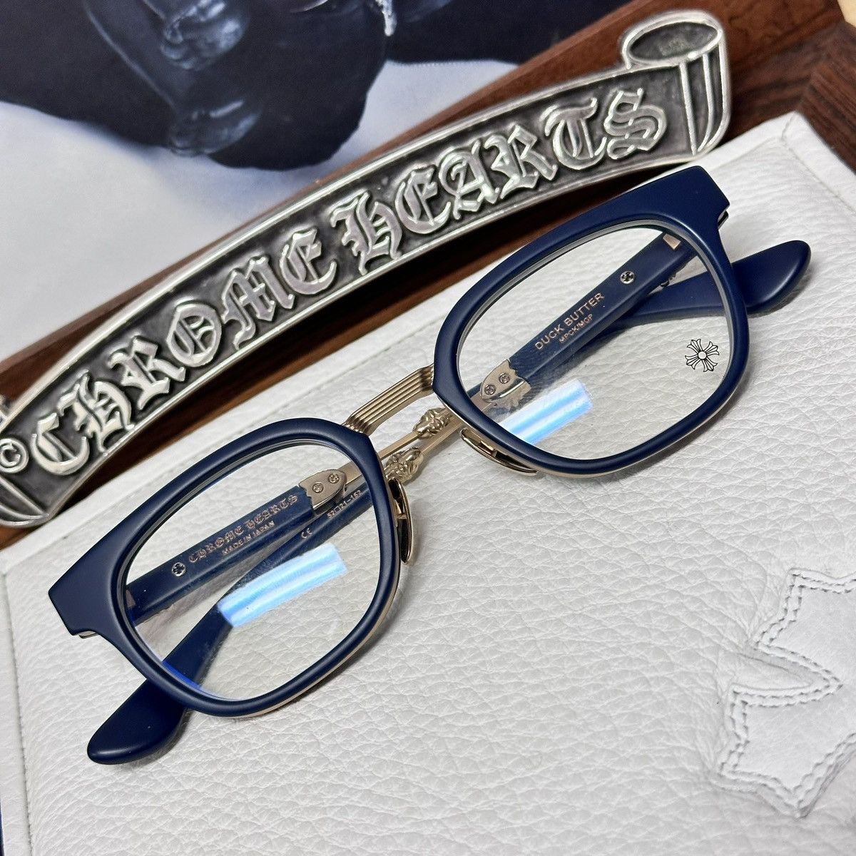 Pre-owned Chrome Hearts Duck Butter Glasses In Blue