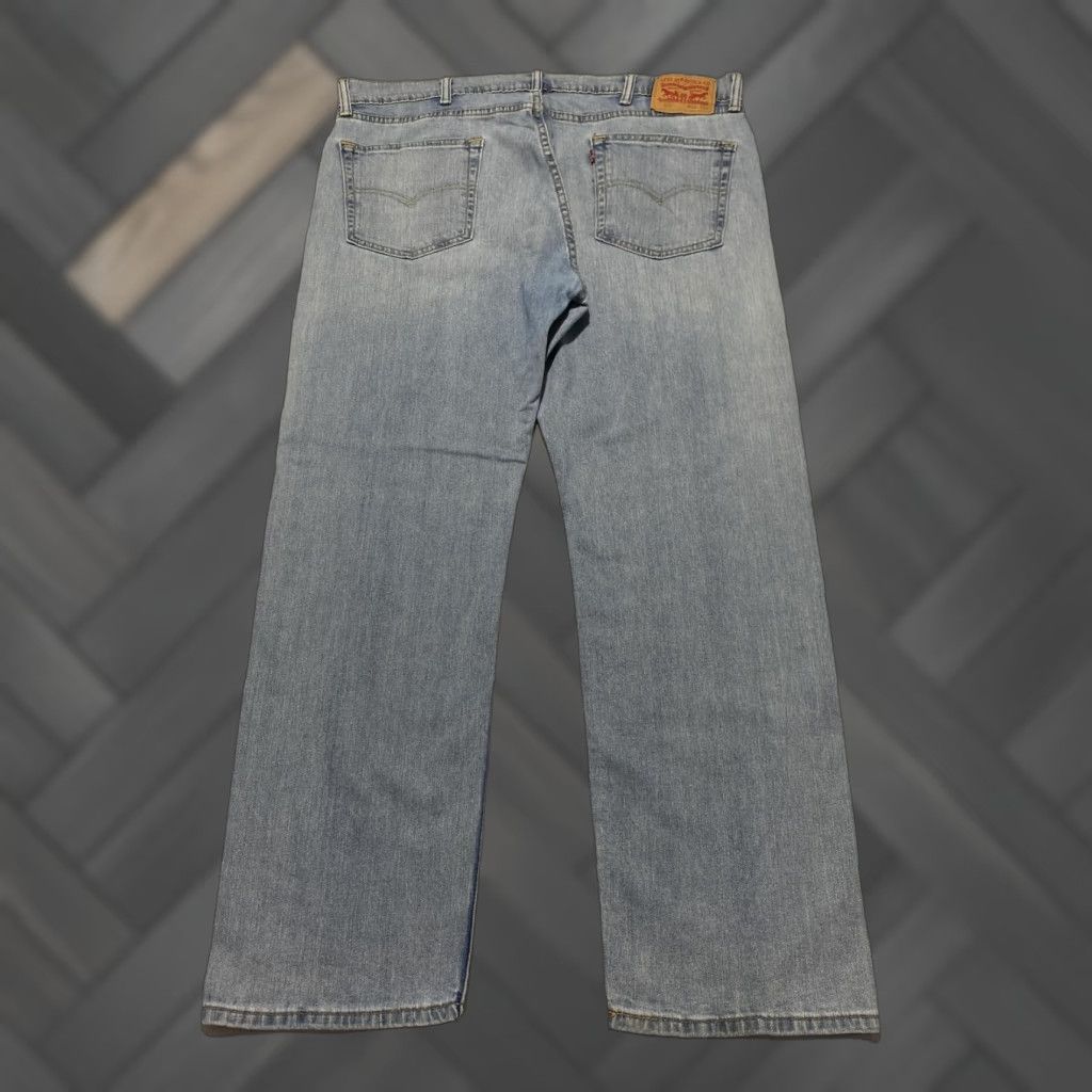 Levi's Levi's 505 Jeans Mens 40x30 Light Blue Regular Fit Straight Leg Denim Stretch Size US 40 / EU 56 - 1 Thumbnail