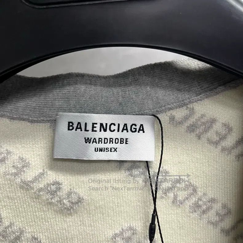 Balenciaga Balenciaga Gray Letter Full Print V-Neck Single-Breasted L Size US S / EU 44-46 / 1 - 2 Thumbnail