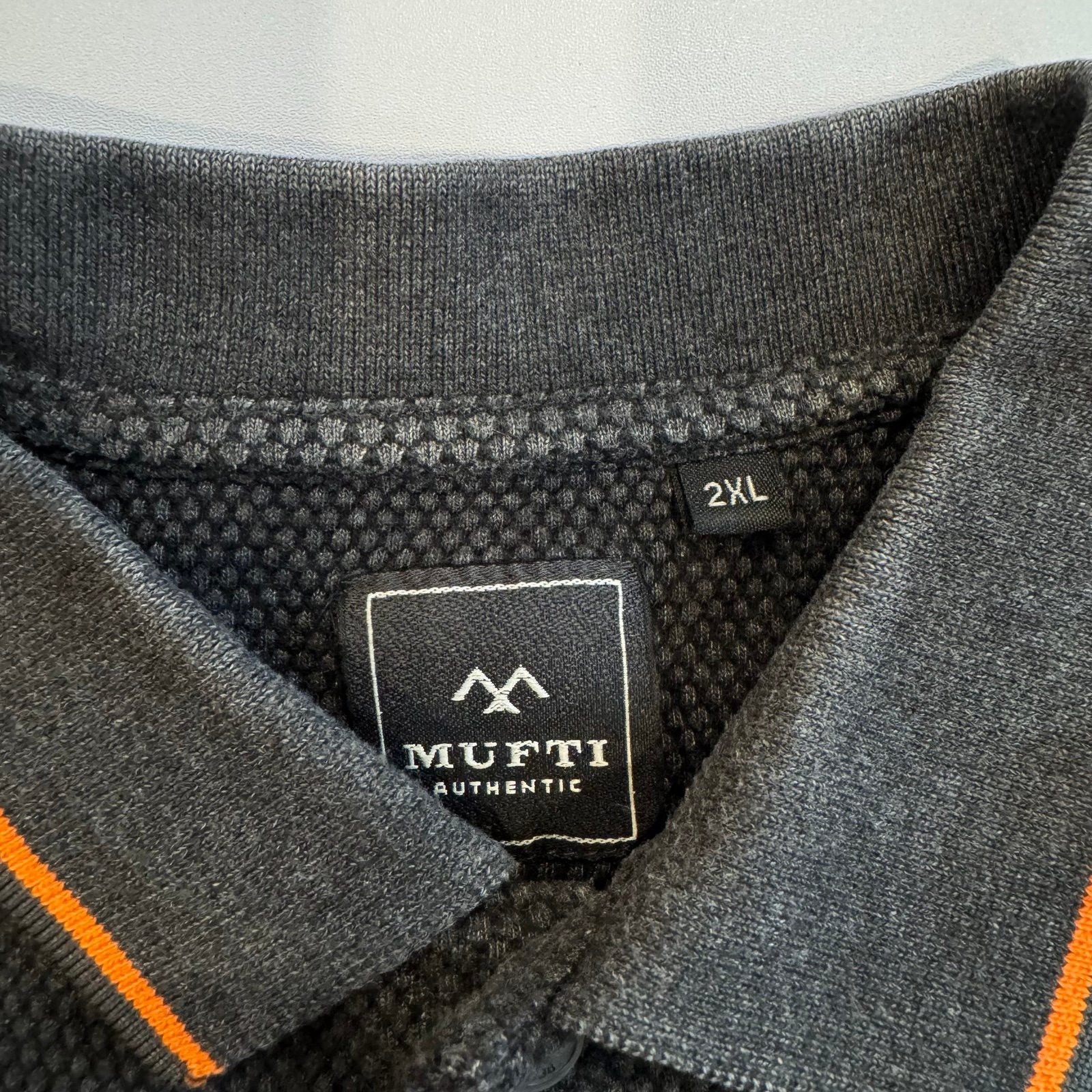 Other Mufti Authentic Men’s Polo Shirt 2XL Gray Orange Striped Sh Size US XXL / EU 58 / 5 - 3 Thumbnail