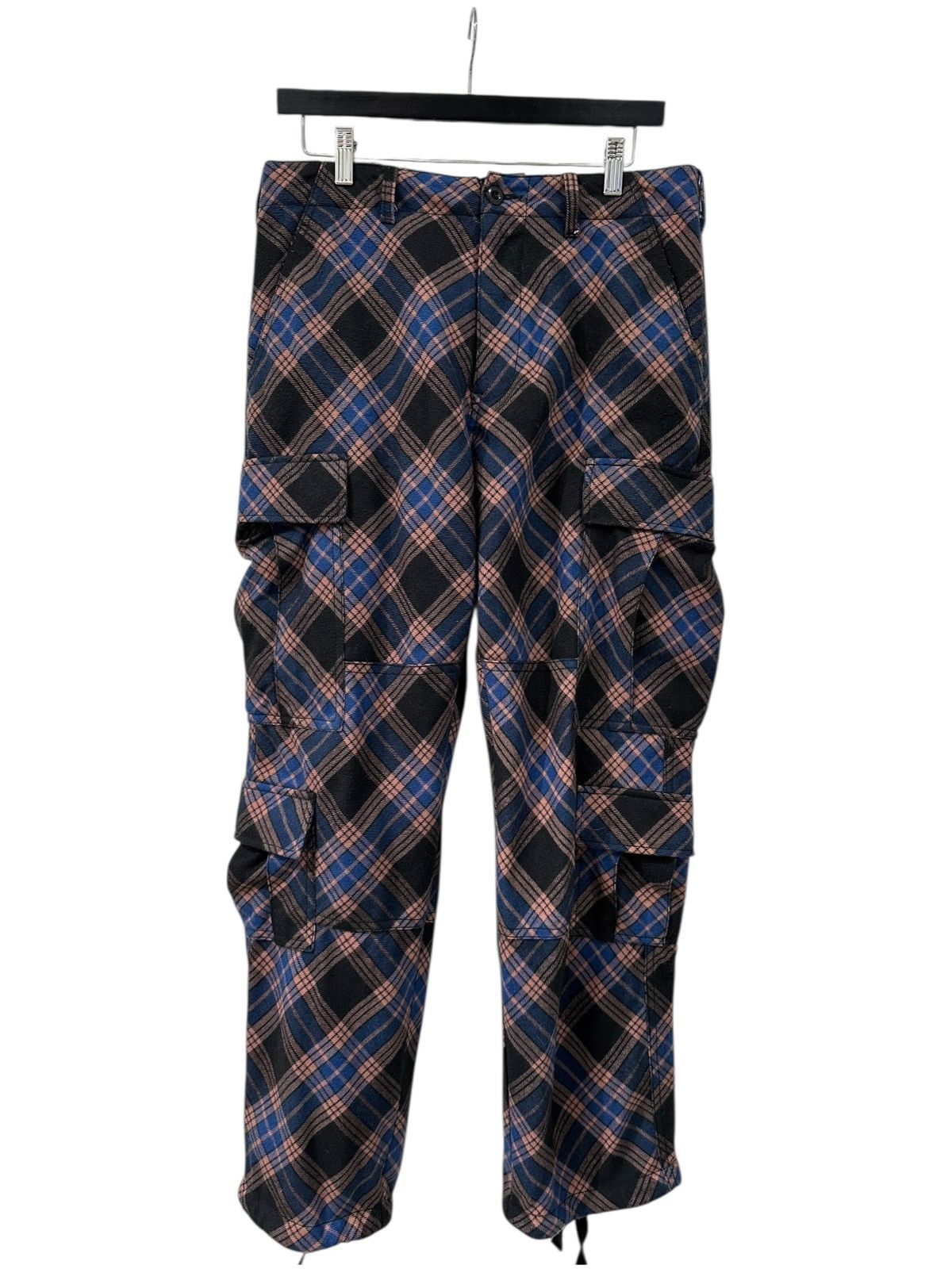 Stussy Stussy Plaid Wool Cargo Pants Blue Size 30 Size US 30 / EU 46 - 1 Thumbnail