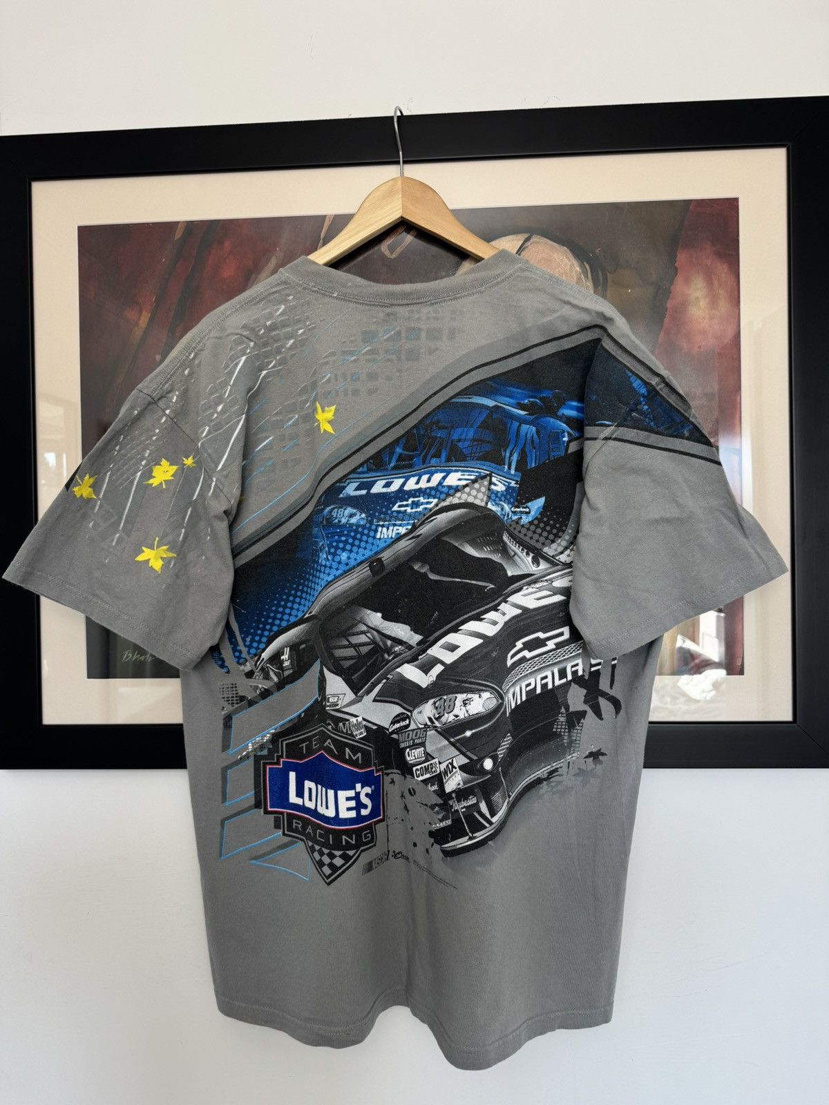 NASCAR Vintage 2000s Nascar Lowe’s Racing Team Graphic T Shirt Rare Size US XL / EU 56 / 4 - 2 Thumbnail