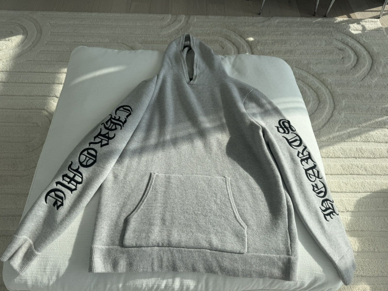 Chrome Hearts CHROME HEARTS GREY CASHMERE HOODIE Size US L / EU 52-54 / 3 - 1 Thumbnail