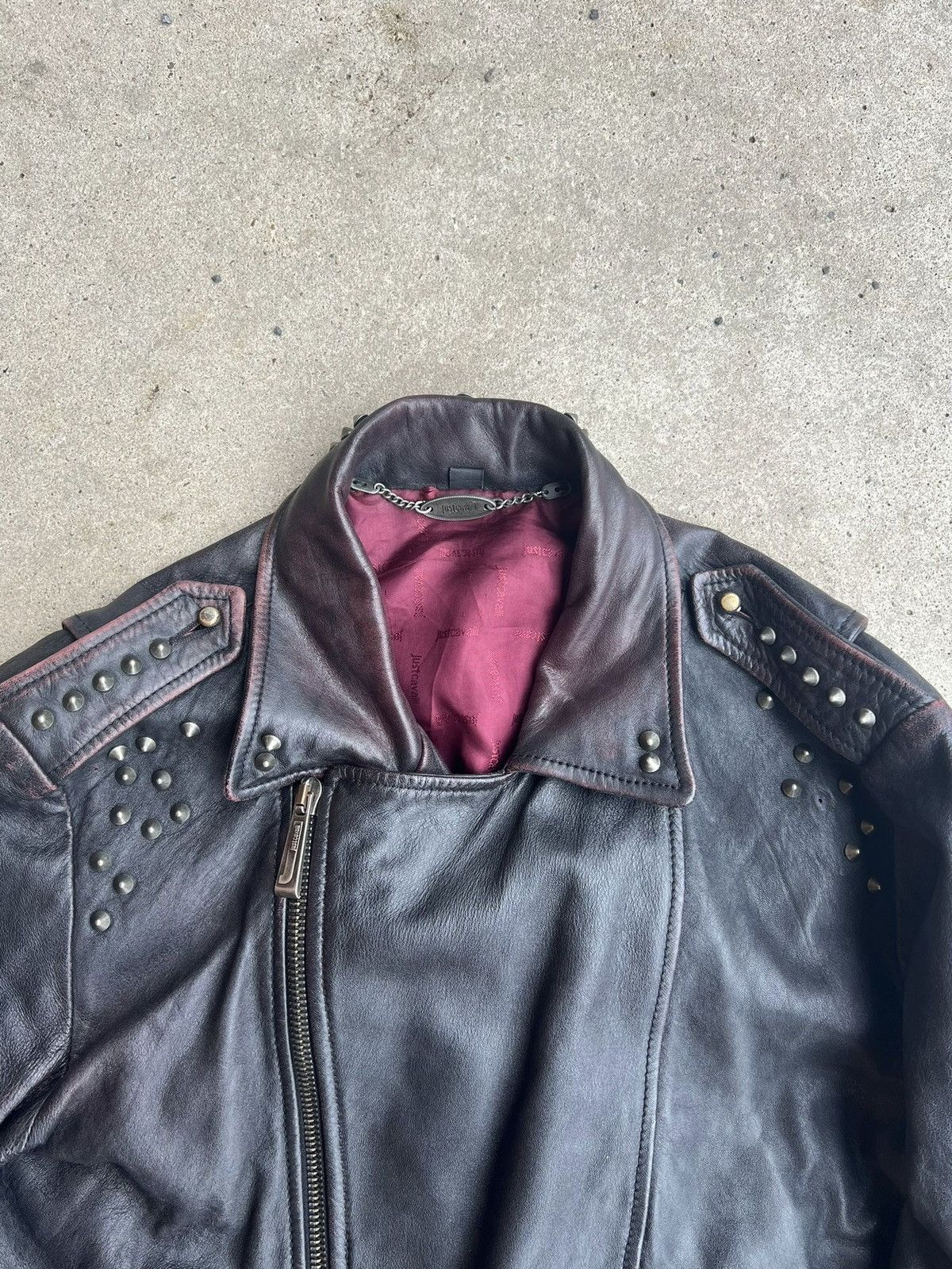 Just Cavalli × Roberto Cavalli Punk Leather Jacket Size US M / EU 48-50 / 2 - 3 Thumbnail