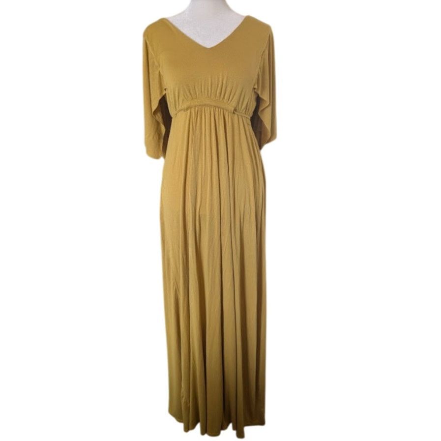 Other Isla Maude Butter Yellow Flowy Cap Sleeve Maxi Dress XS Size XS / US 0-2 / IT 36-38 - 1 Thumbnail