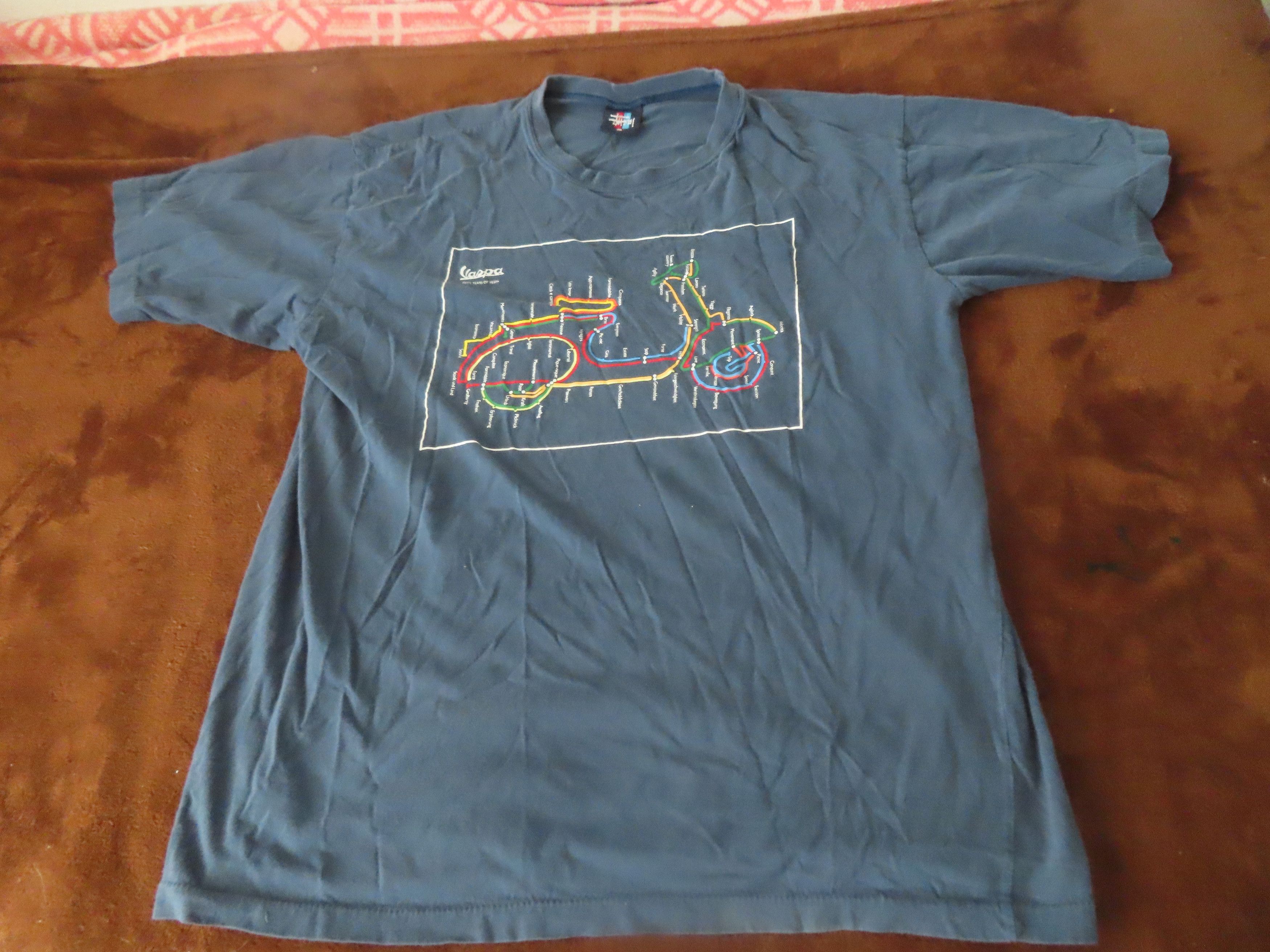 Stussy × Vintage rare 90s stussy vespa map tshirt single stitch made in usa Size US M / EU 48-50 / 2 - 1 Thumbnail