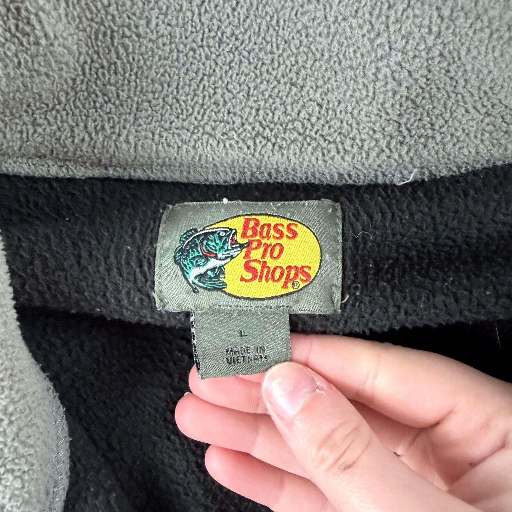 Bass Pro Shops Bass Pro Shops Jacket Mens L Black Fleece Full Zip Outdoor Hiking Casual Threads Size US L / EU 52-54 / 3 - 4 Thumbnail