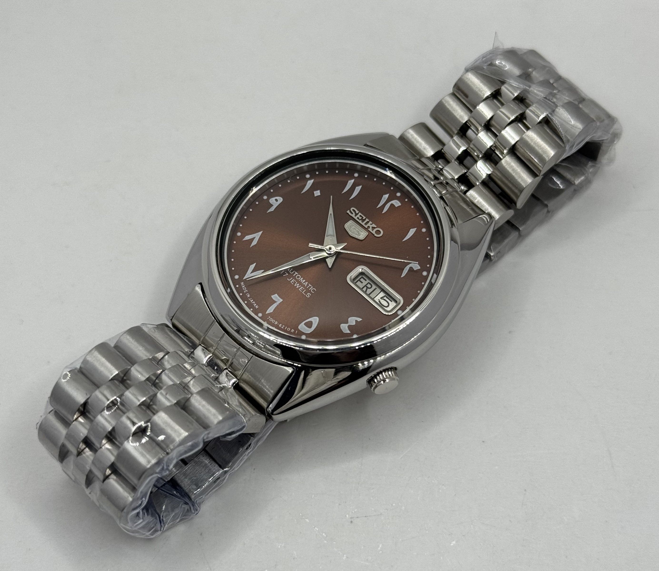 Seiko Seiko 5 Automatic Arabic Dial Wrist Watch Day/Date Japan Size 36 - 4 Thumbnail
