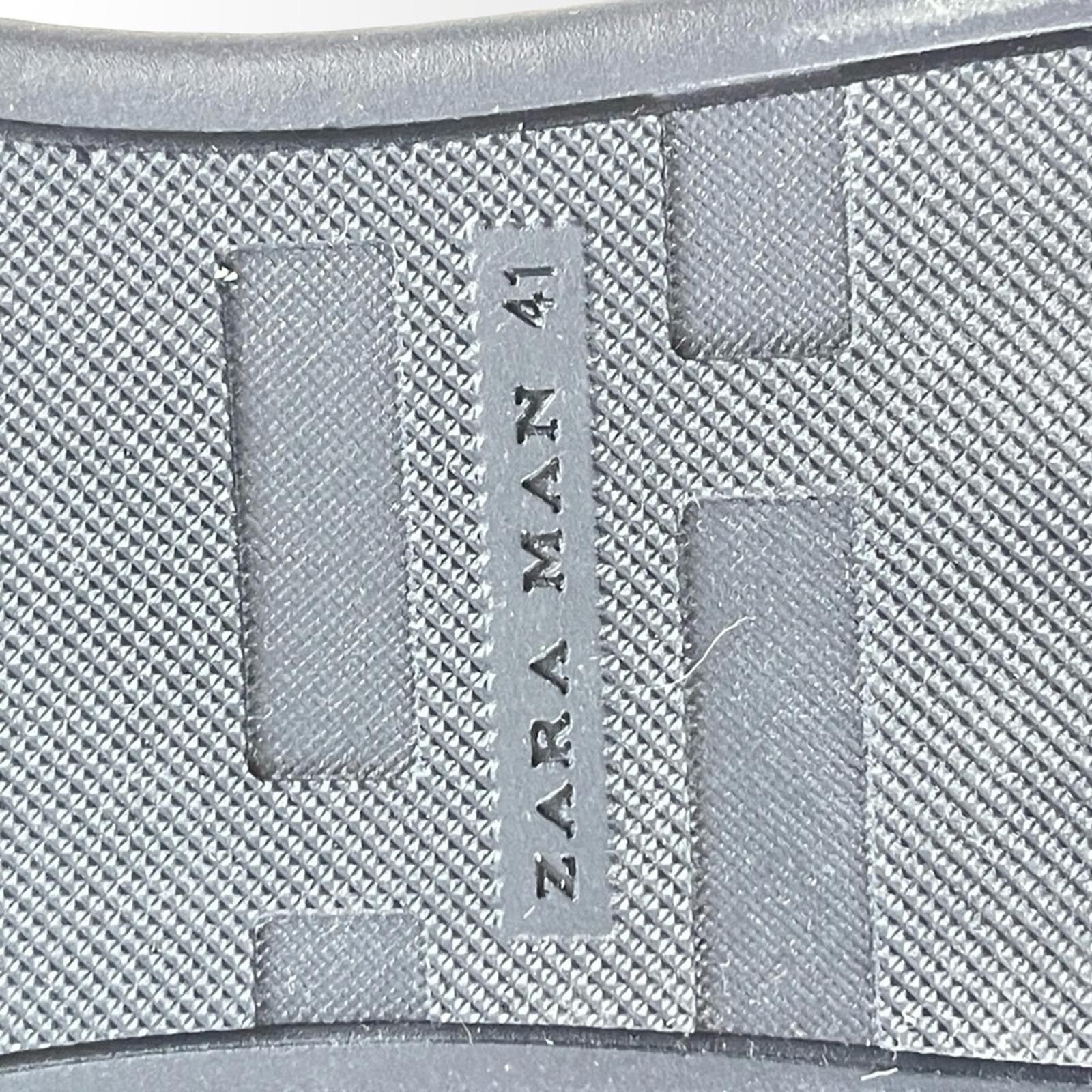 Zara Zara Men Navy Knit Lace-Up Casual Sneakers Size US 8 / EU 41 - 5 Thumbnail
