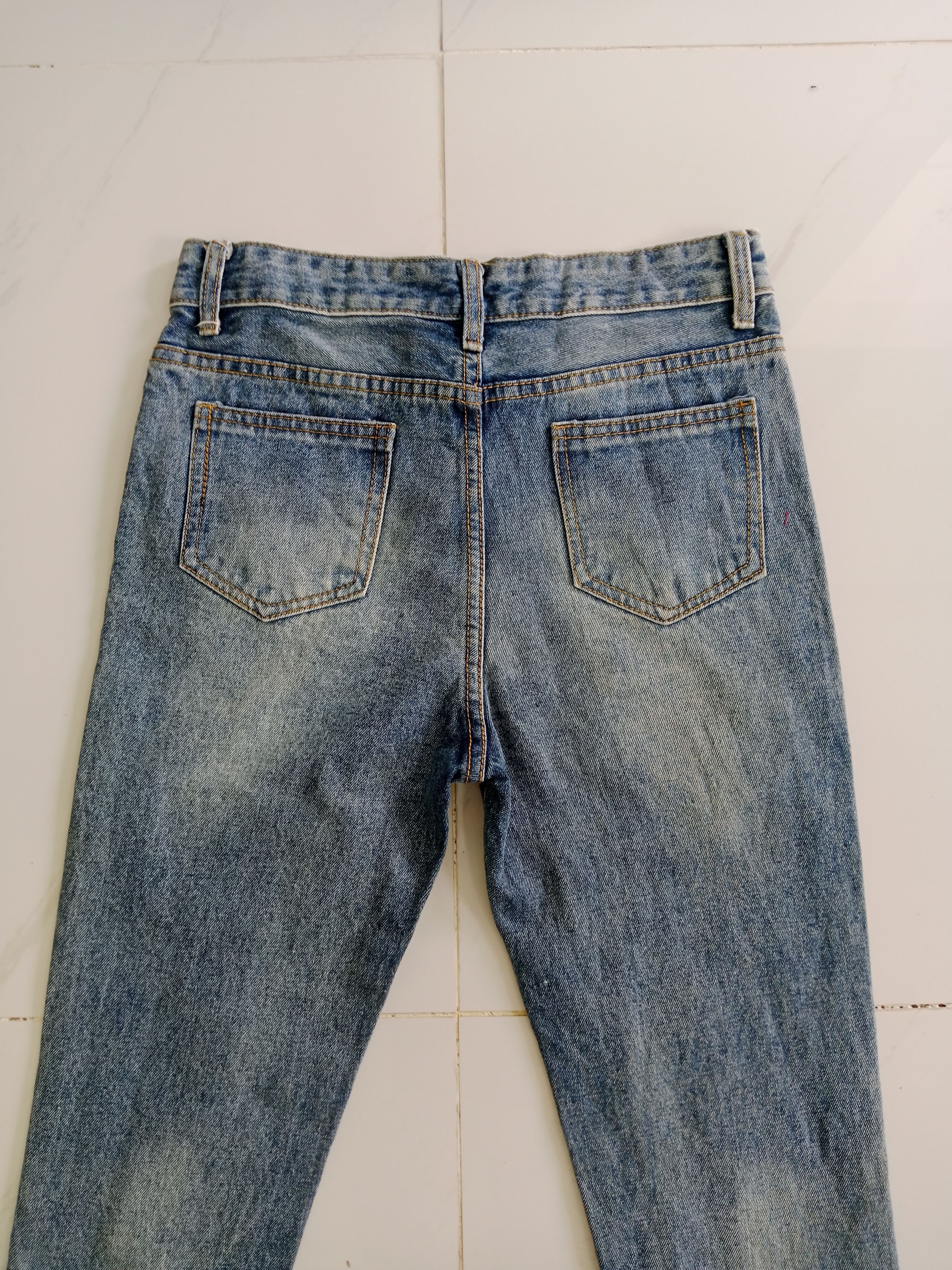 Japanese Brand SPINNS Distressed Jeans For Women Nice Style Size 29" - 9 Thumbnail