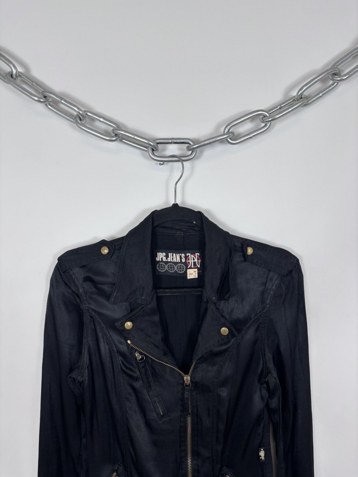 Jean Paul Gaultier Vintage Jean Paul Gaultier Women’s Black Biker Jacket Size S / US 4 / IT 40 - 3 Thumbnail