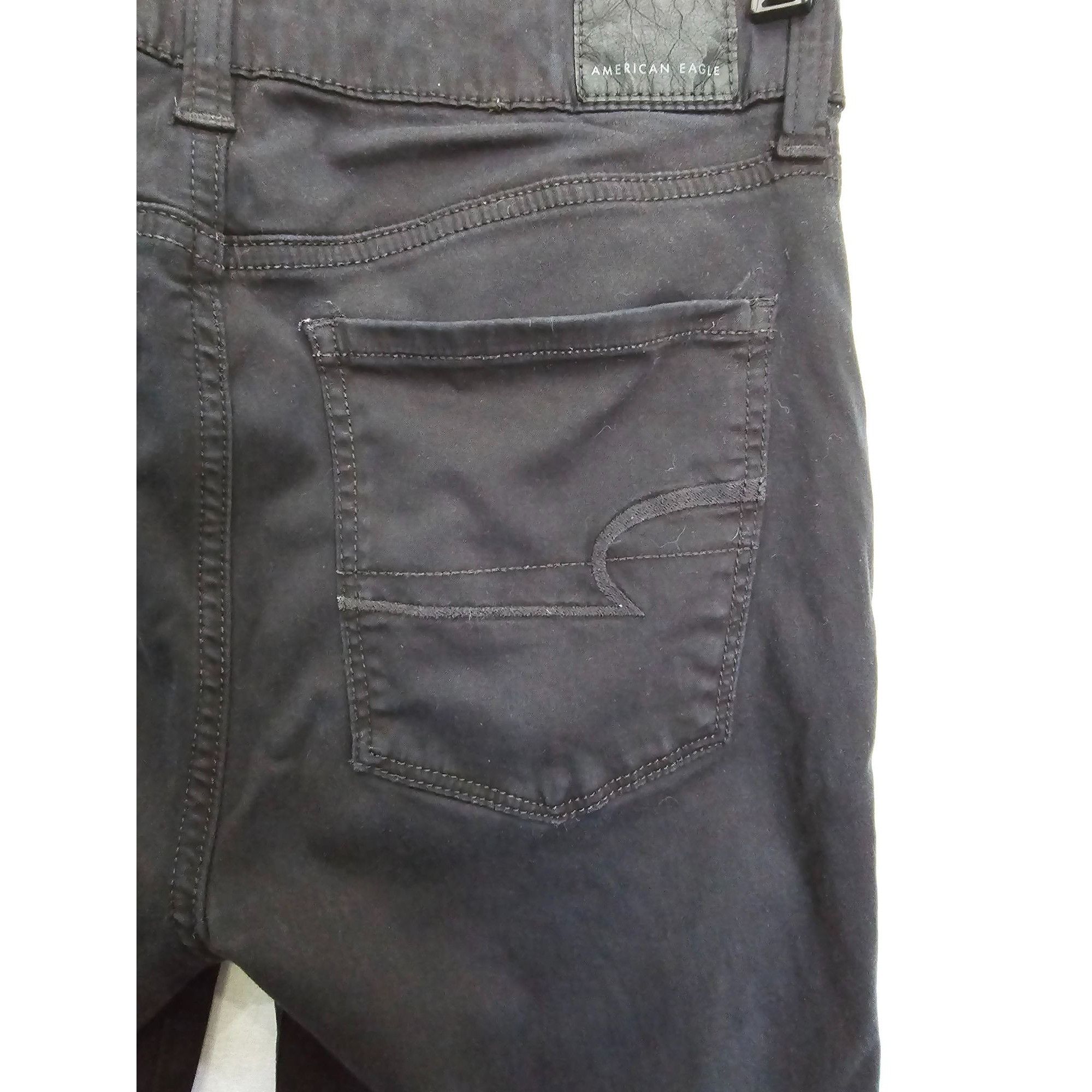 Other American Eagle Outfitters Women's Super Stretch Black Pants Size 28" / US 6 / IT 42 - 5 Thumbnail