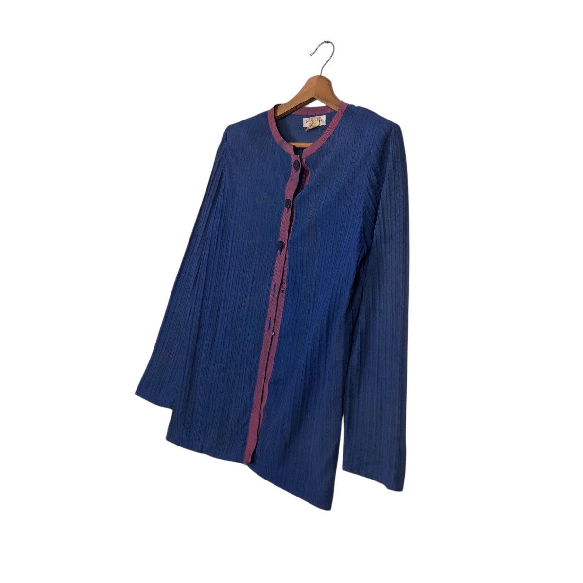 Yves Saint Laurent Vintage Indigo Woven Tunic Shirt Yves Saint Laurent Size M / US 6-8 / IT 42-44 - 3 Thumbnail