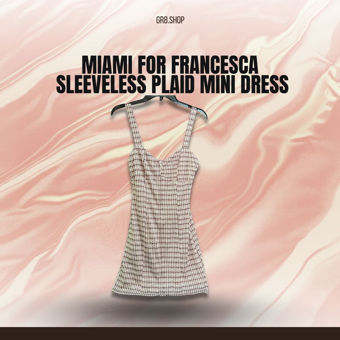 Other MIAMI For Francescas Sleeveless Plaid Mini Dress Size S Pink Size S / US 4 / IT 40 - 1 Thumbnail