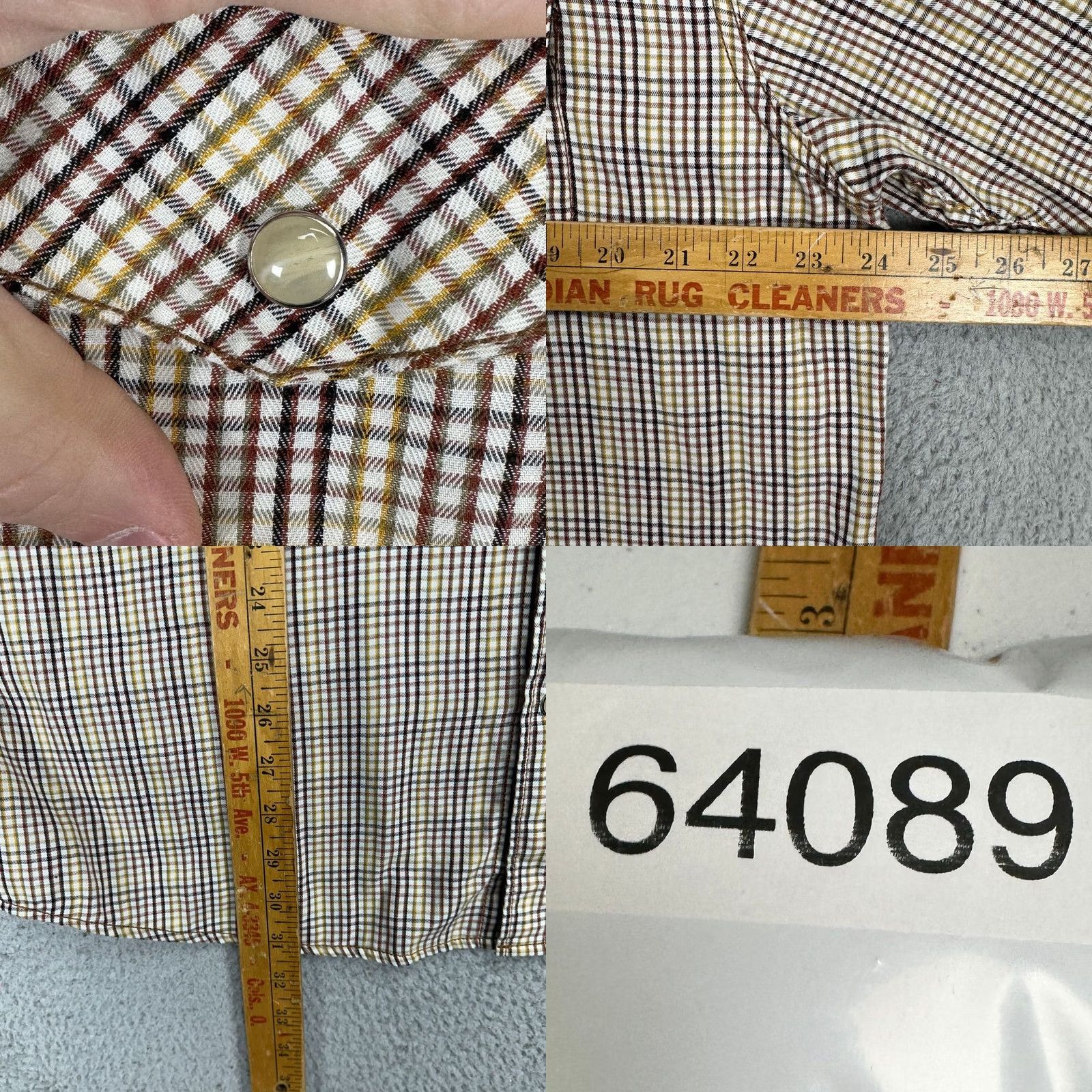 Vintage Gibson Pearl Snap Western Shirt XS? Wait, keep: Gibson Pearl Snap Western Shirt Adult XL Multi Plaid Flap Pockets Button Up Mens Size US XL / EU 56 / 4 - 8 Thumbnail
