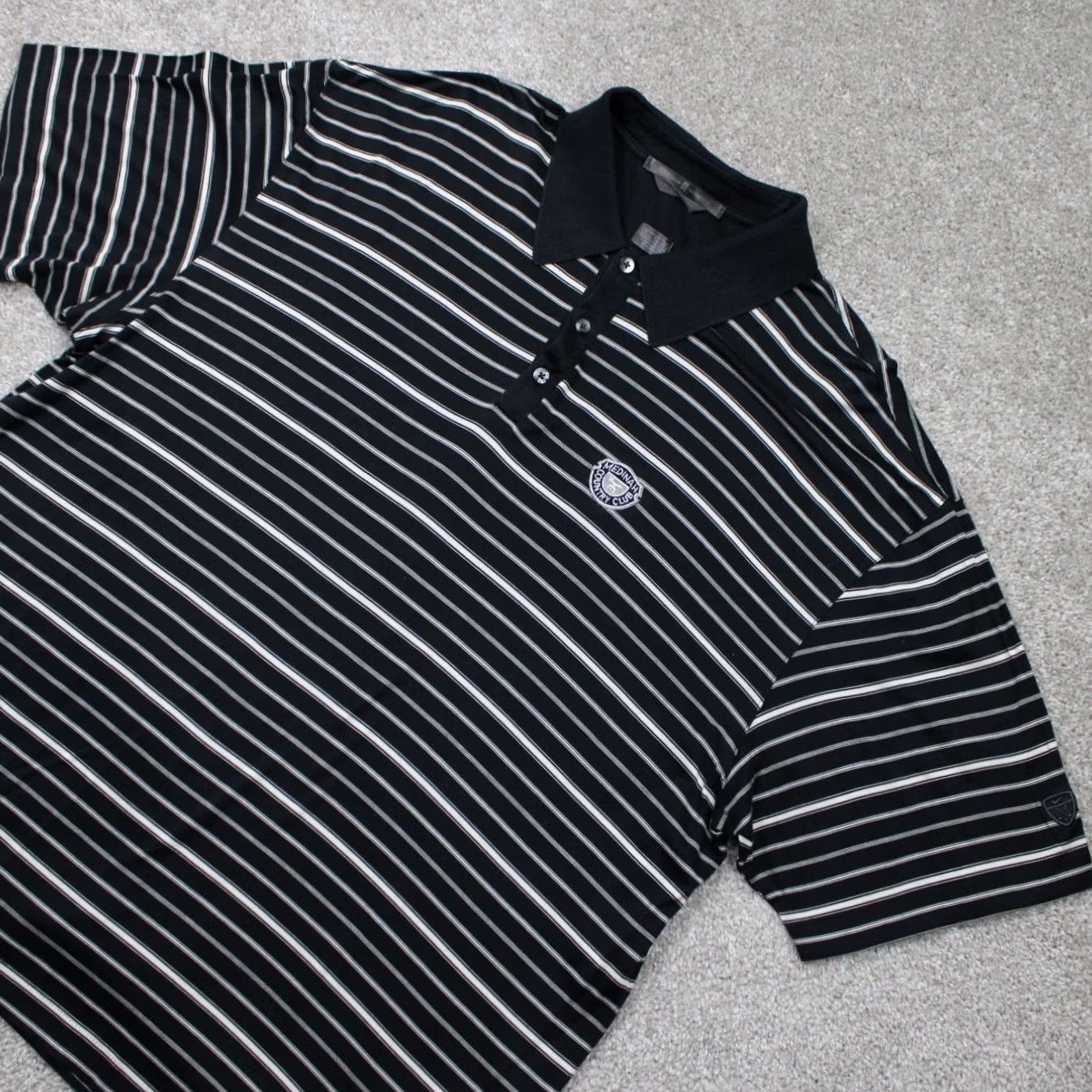 Nike Nike Tiger Woods Polo Shirt Mens XL Black Gray S/S Pullover Medinah CC Logo Size US XL / EU 56 / 4 - 3 Thumbnail