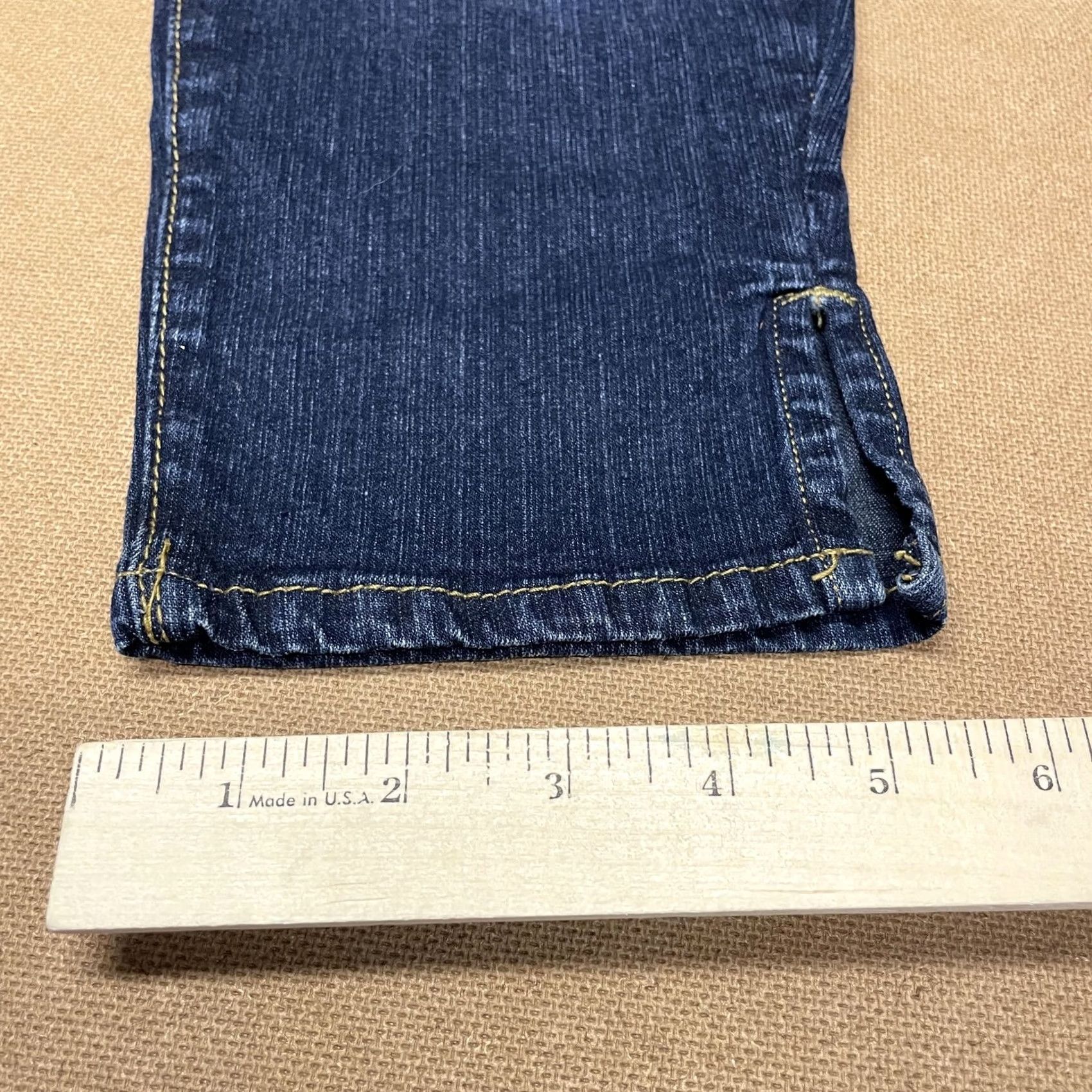 Coogi VINTAGE COOGI Jeans Womens 9/10 Dark Wash Embroidered Butterfly Stretch Split Hem Scroll Size 30" / US 8 / IT 44 - 5 Thumbnail