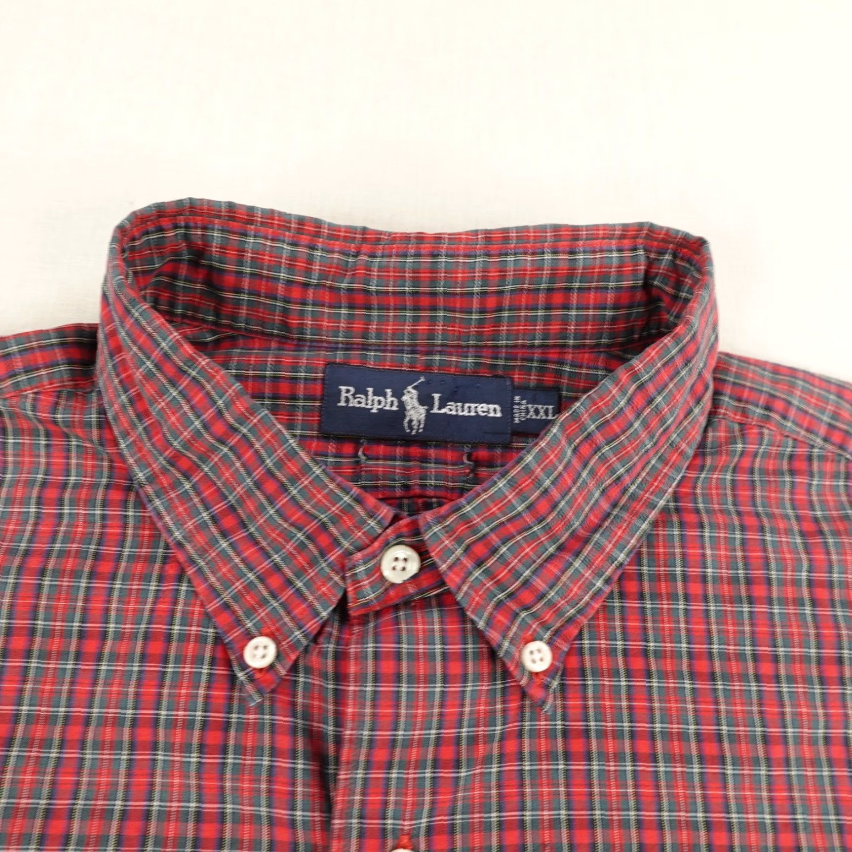 Ralph Lauren Ralph Lauren Shirt Mens 2XL Plaid Button-Up Red Green Tartan Cotton Classic Collared Long Sleeve Pony Logo Size US XXL / EU 58 / 5 - 2 Thumbnail