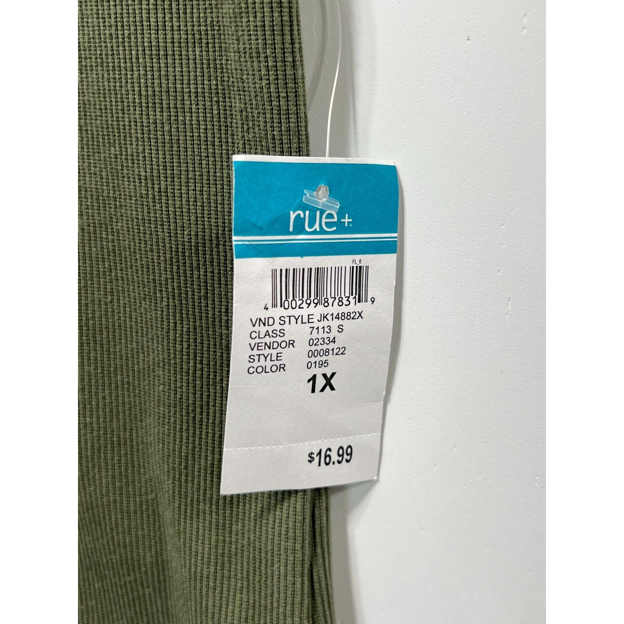 Other Rue + - Women's Short Sleeve Top - Green Olive - 1X Size XL / US 12-14 / IT 48-50 - 8 Thumbnail