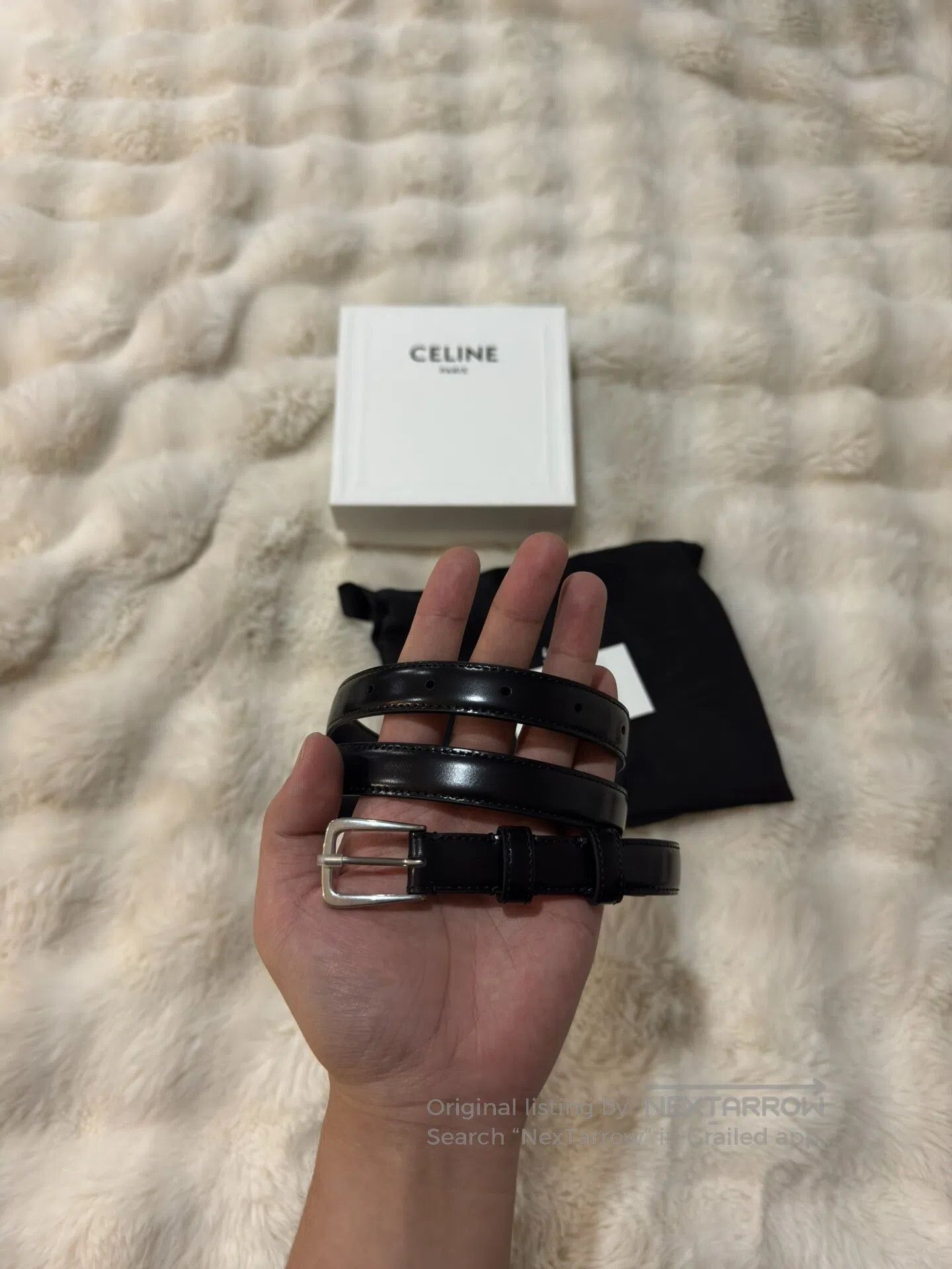 Celine CELINE size 85 Black and Silver Belt| Size ONE SIZE - 1 Thumbnail