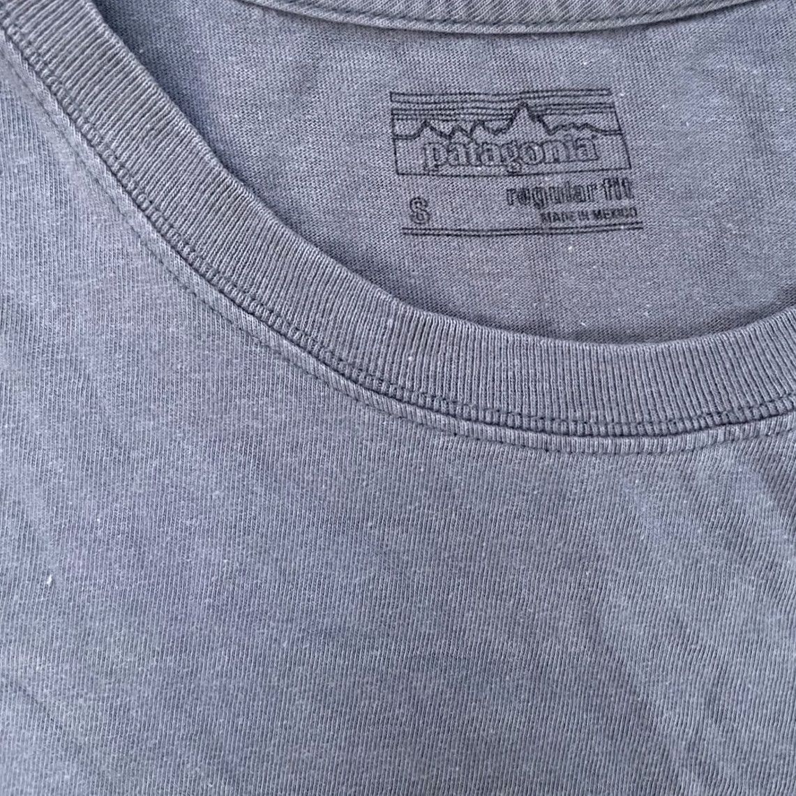 Patagonia Patagonia Organic Cotton Tee Mens S Gray Short Sleeve Back Logo Size US 29 - 4 Thumbnail